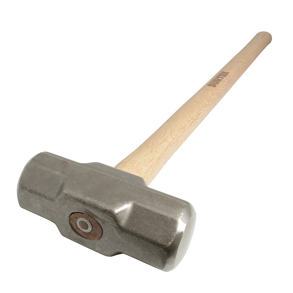 Marro octagonal cabeza forjada con mango largo de madera de 36", 10 lb Surtek