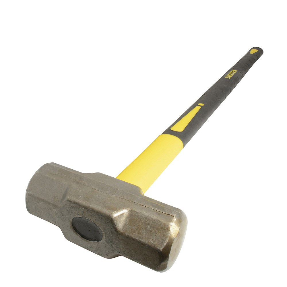 Marro octagonal cabeza forjada con mango largo de fibra de vidrio de 36", 10 lb Surtek