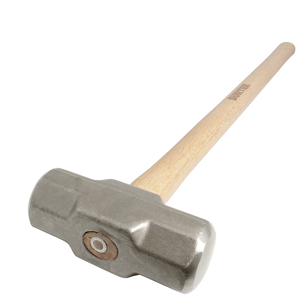 Marro octagonal cabeza forjada con mango largo de madera de 36", 6 lb Surtek
