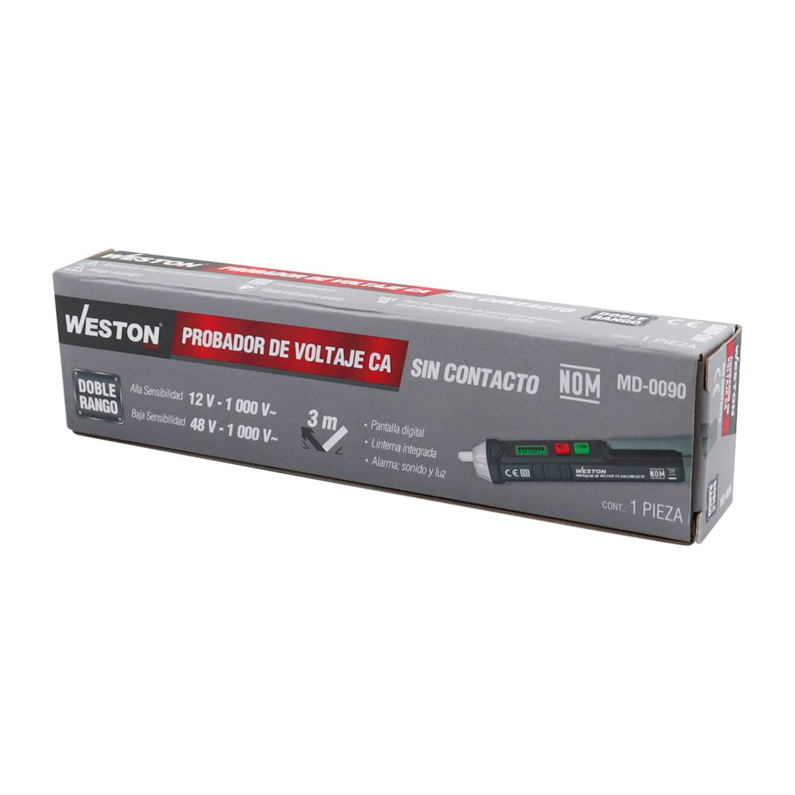 PROBADOR DE VOLTAJE CA SIN CONTACTO DOBLE RANGO 12V A 1000V CA/48V A 1000V CA - Imagen 4