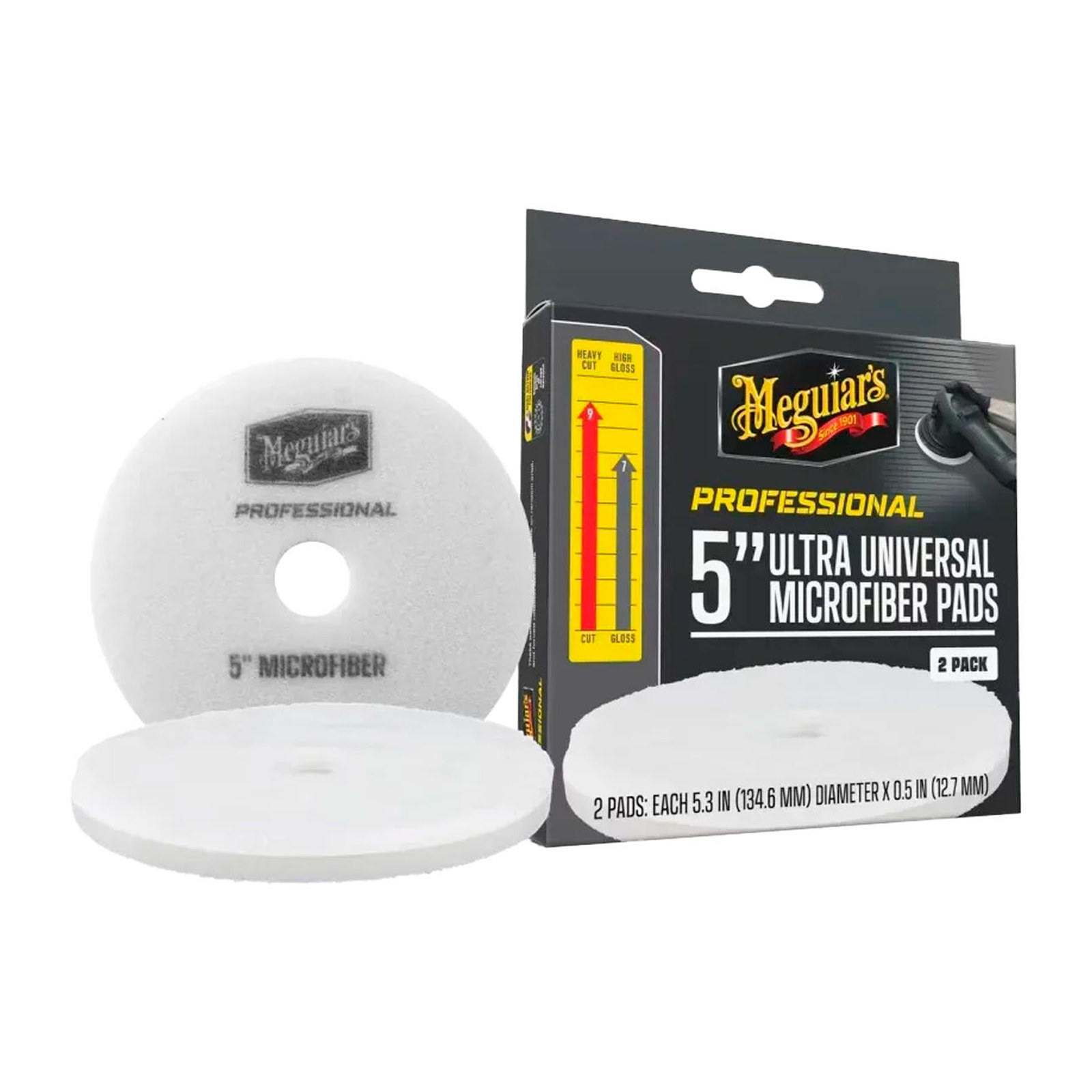 DISCOS MICROFIBRA ULTRA UNIVERSAL PROFESIONALES 5" PACK 2 MEGUIARS