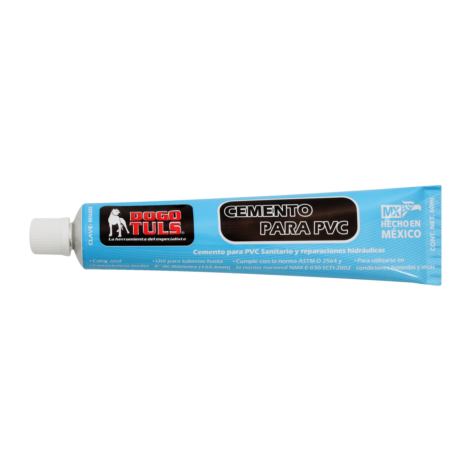 Cemento PVC Azul Tubo 60 mL - Paquete 12 Piezas