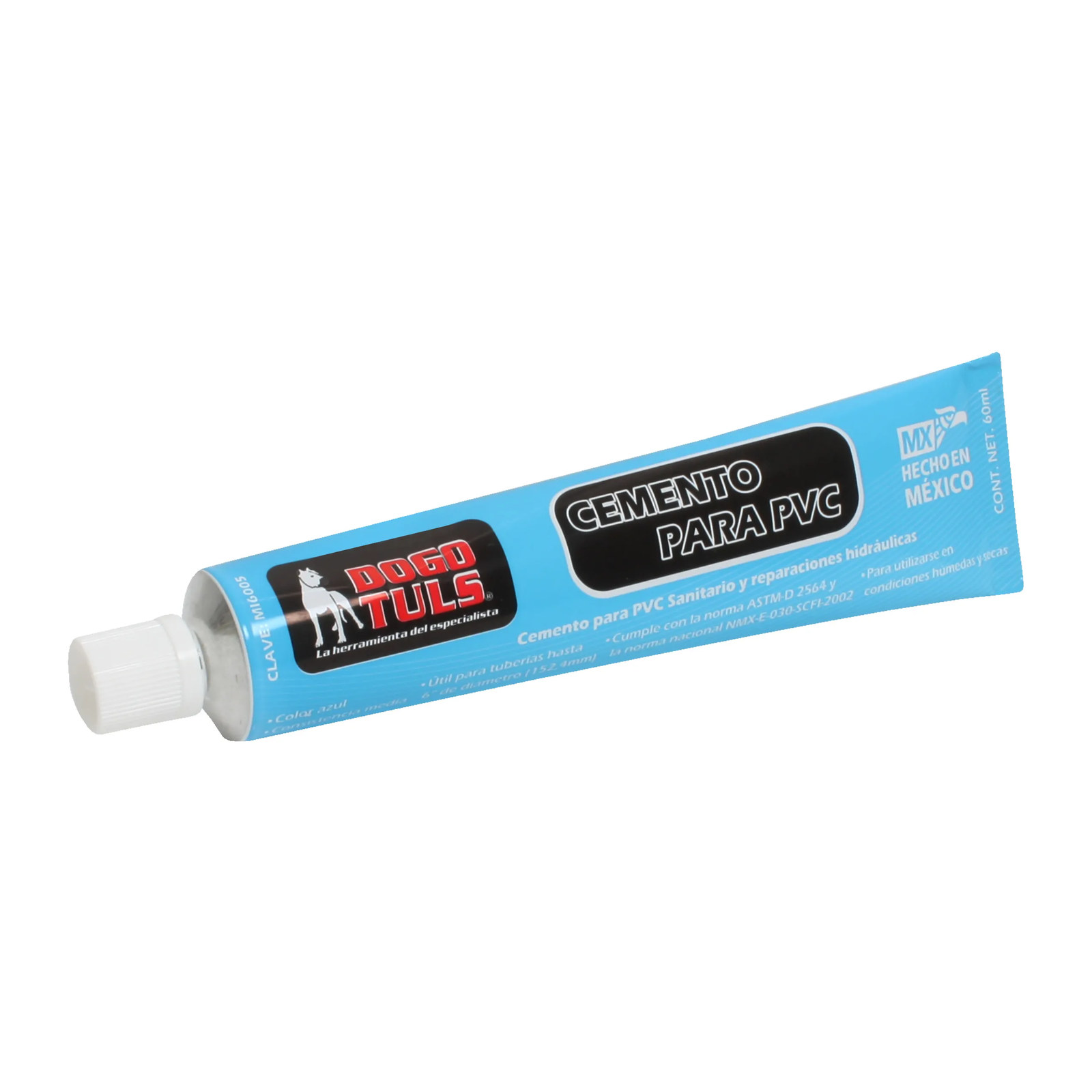 Cemento PVC Azul Tubo 60 mL - Imagen 2