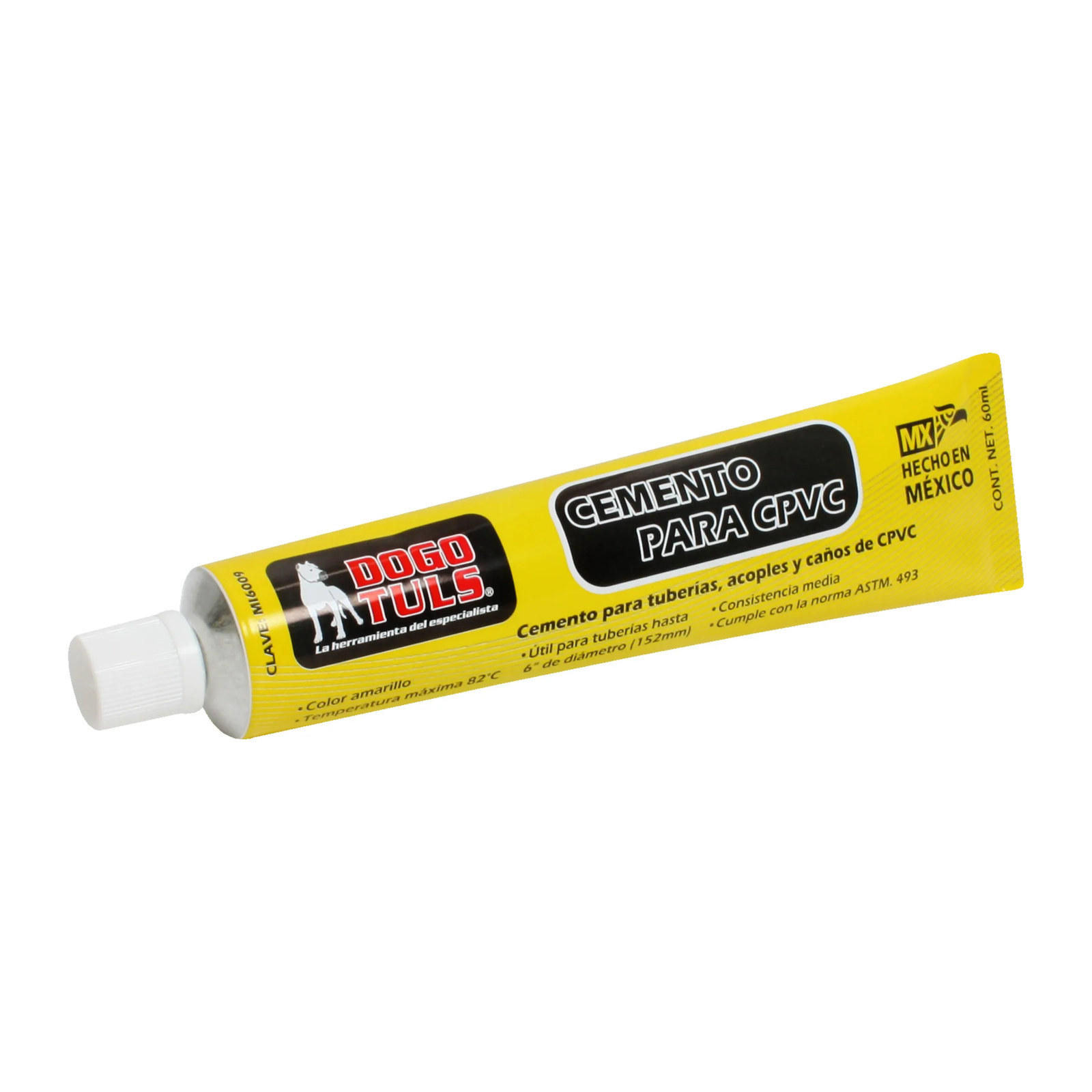 Cemento CPVC Amarillo Tubo 60 mL - Imagen 2