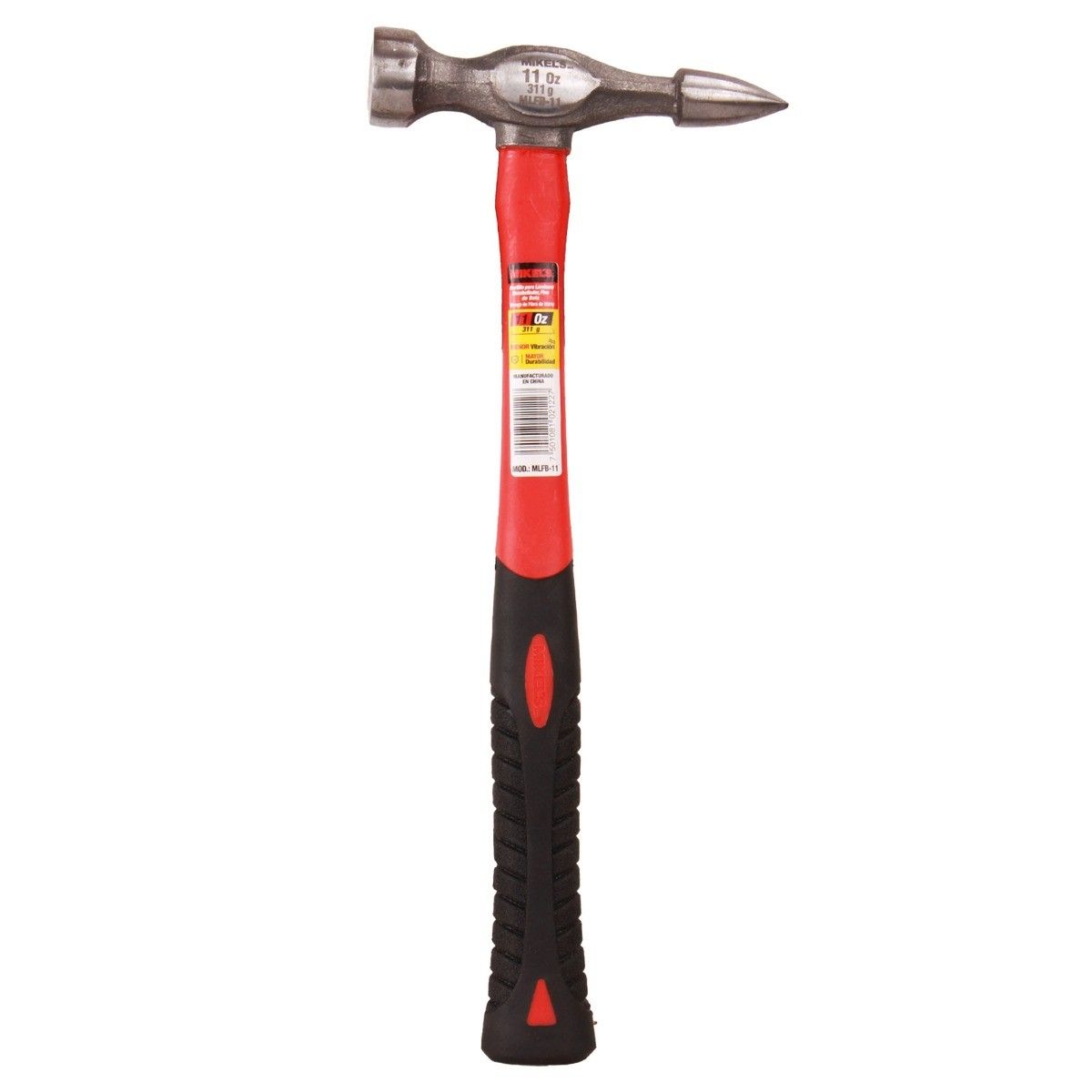 MIKELS MLFB-11 Martillo para laminero desabollador fino de bola, mango de fibra de vidrio (11 oz) - Imagen 3