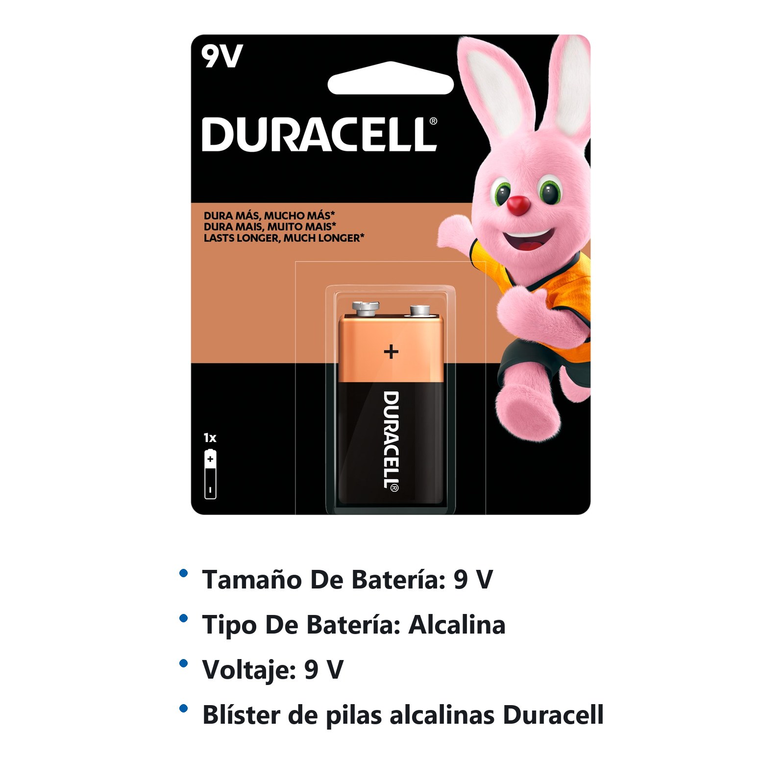 Pila alcalina Duracell® "9V" Surtek - Imagen 3