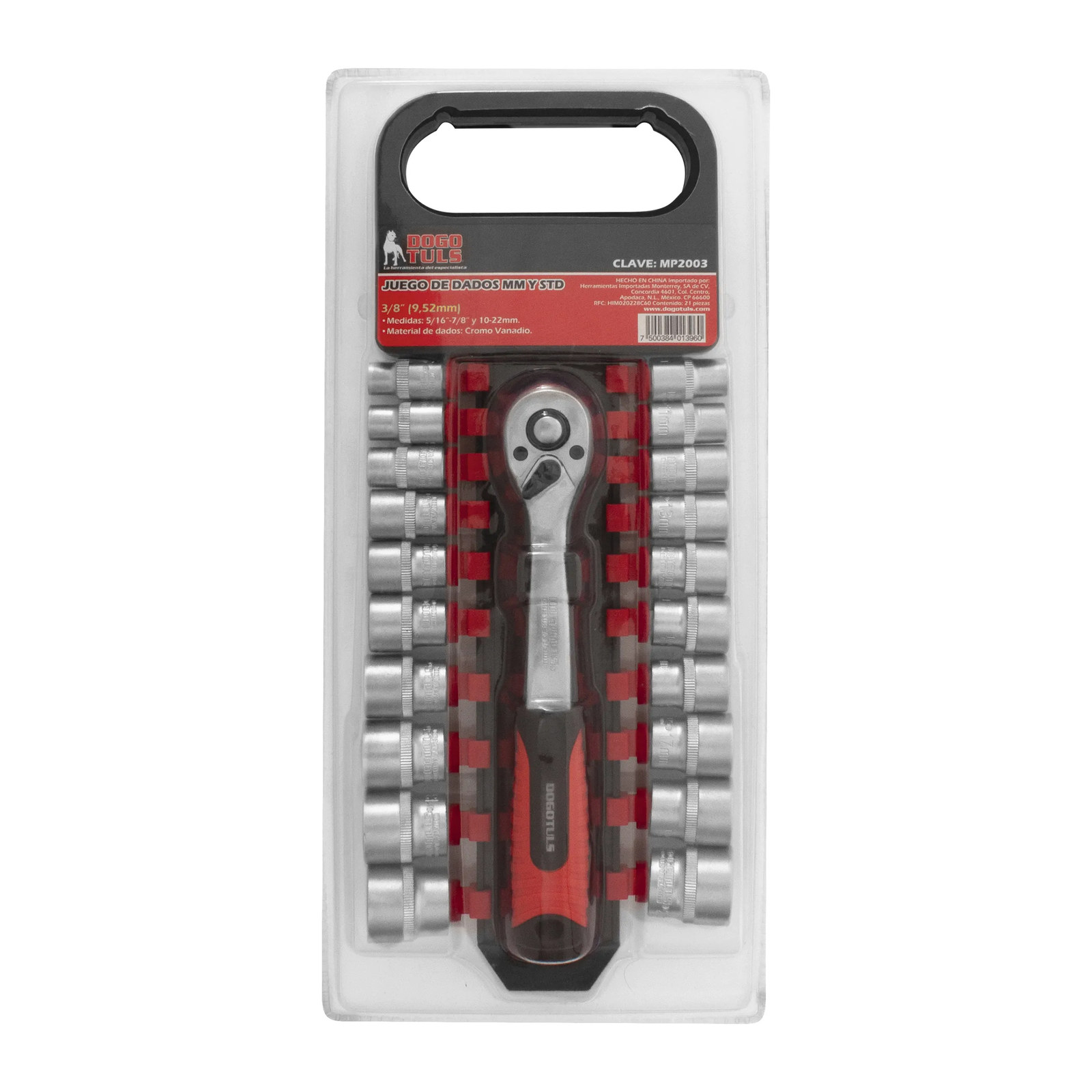 Juego de Dados 3/8" mm-STD con Matraca 21 pz - Imagen 3