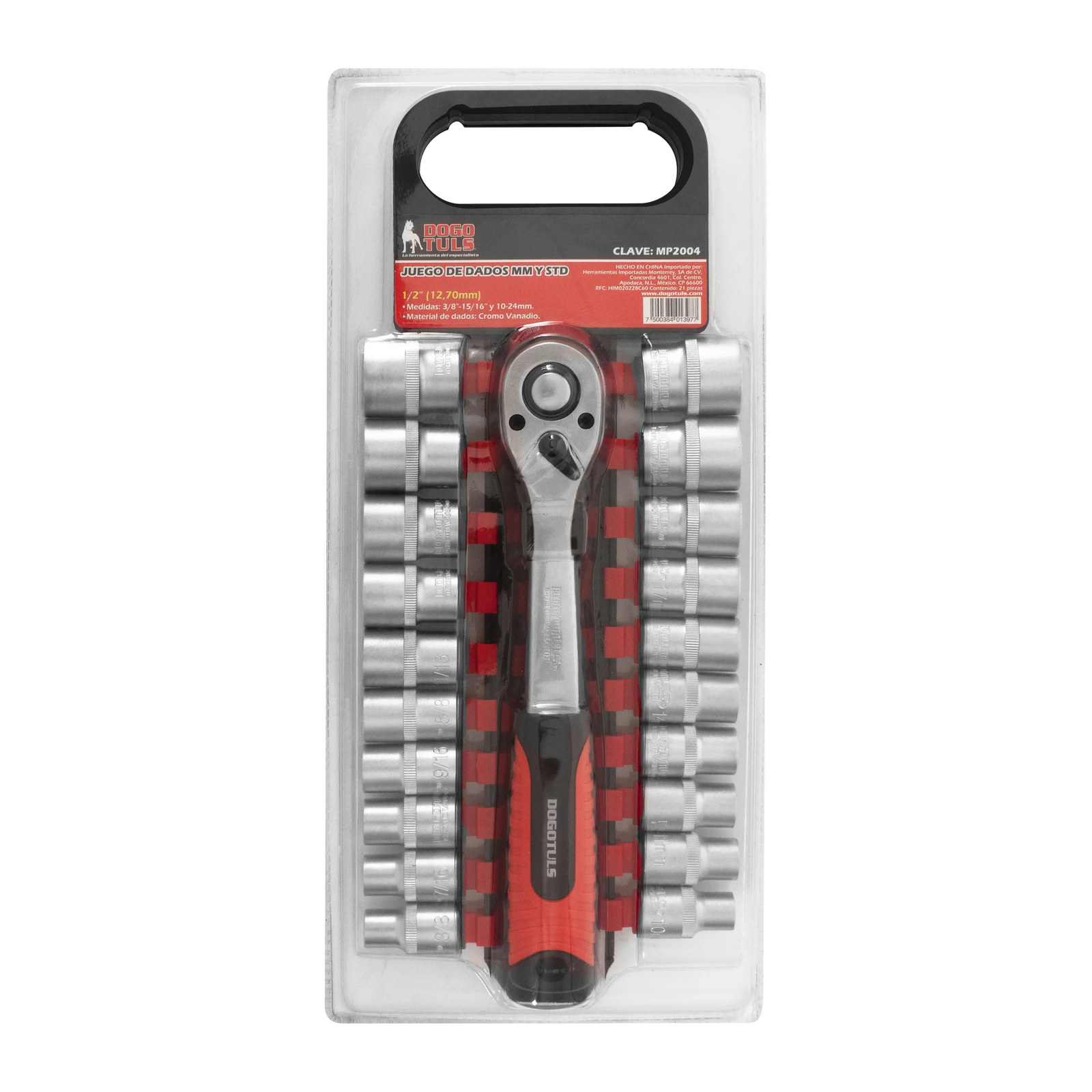 JUEGO DE DADOS D2 1/2" MM-STD CON MATRACA 21PZ - Imagen 2