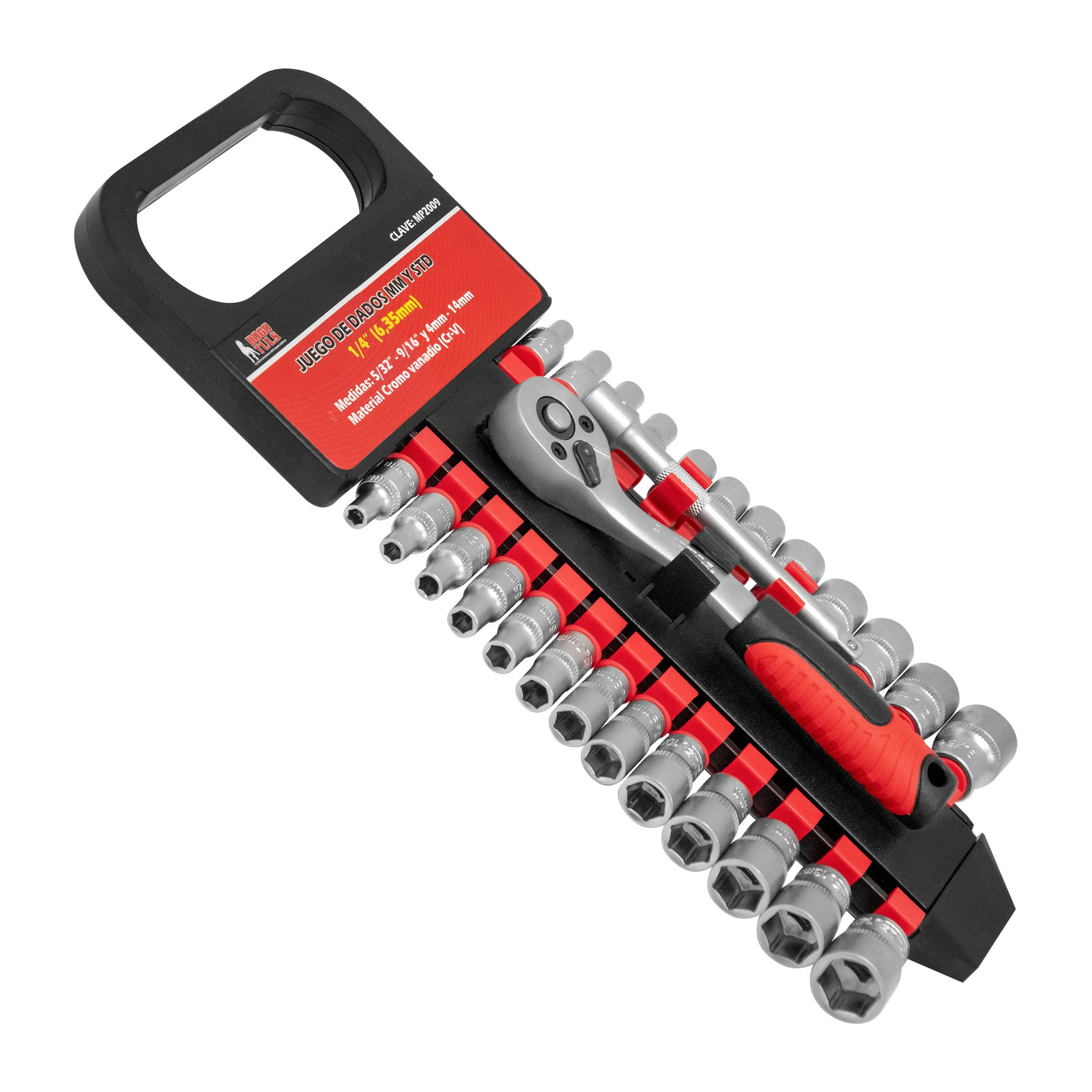 Juego de Dados 1/4" mm-STD con Matraca 27 pz - Imagen 2