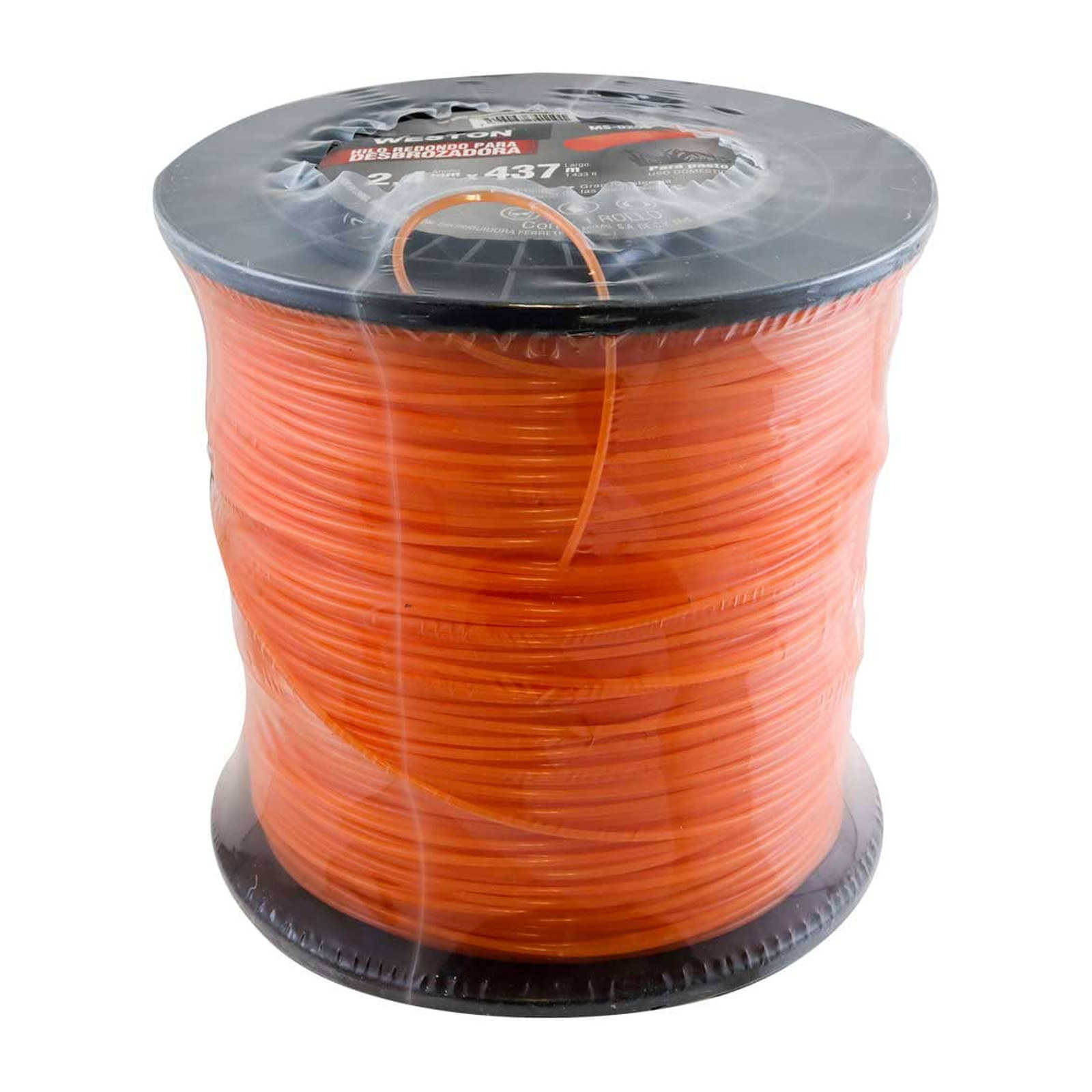 HILO REDONDO P/DESBROZADORA EN CARRETE 2.4mm X 437m - NARANJA - Imagen 4