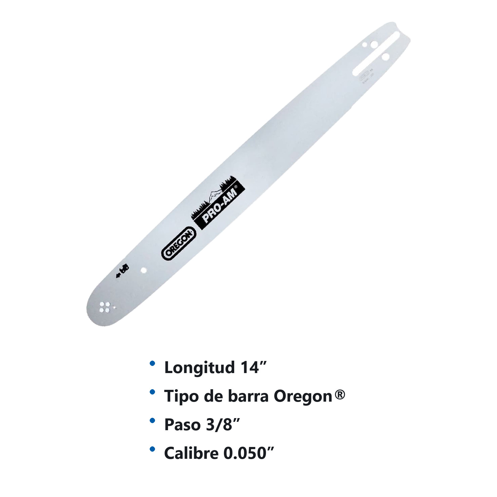 BARRA OREGON D/REPUESTO P/MOTOSIERRA A GASOLINA 14" - Imagen 2