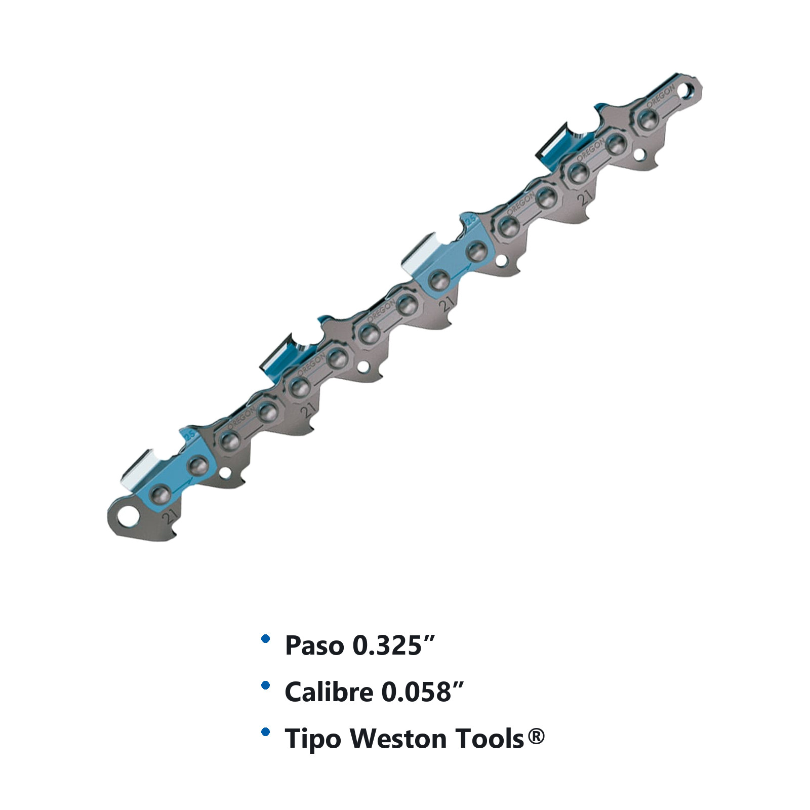 CADENA WESTON D/REPUESTO P/MOTOSIERRA A GASOLINA 22" - Imagen 2