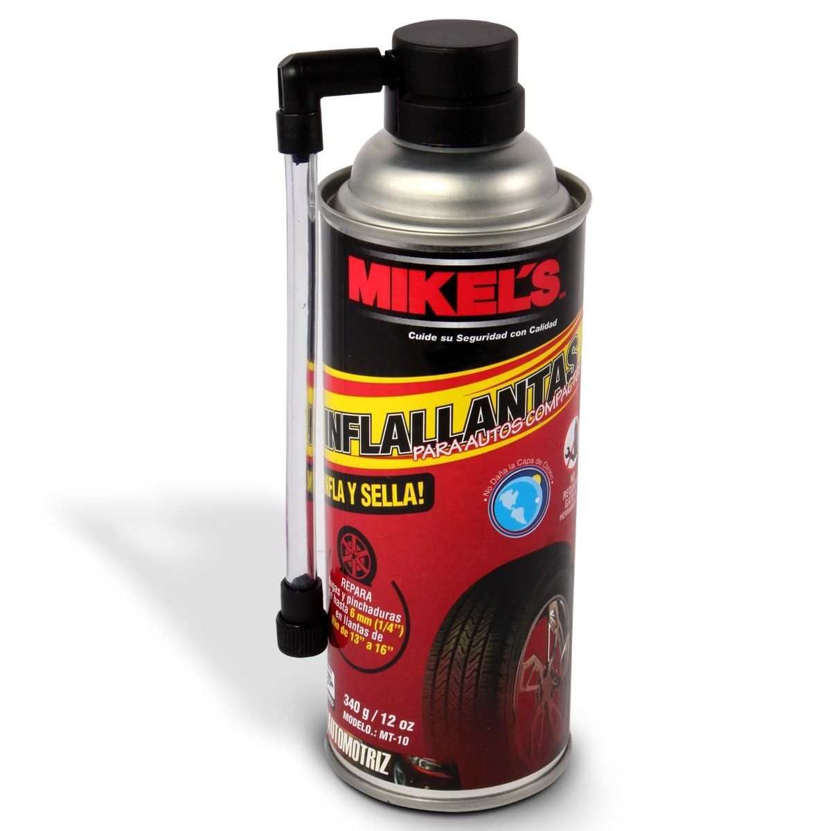 MIKELS MT-10 Inflallantas magic tire (340 grs, 12 oz) para autos compactos