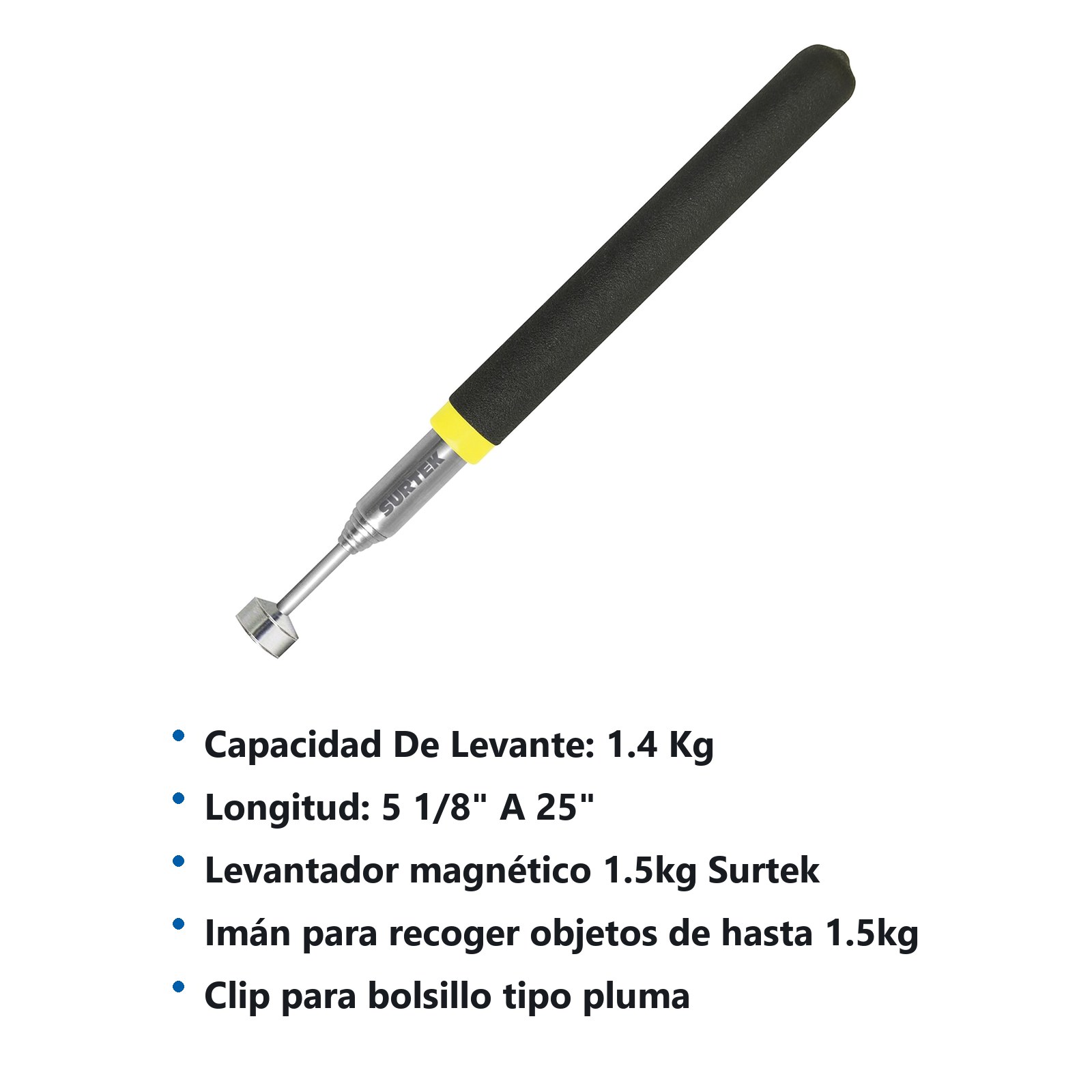 Levantador magnético telescópico, 1.5 kg Surtek - Imagen 3