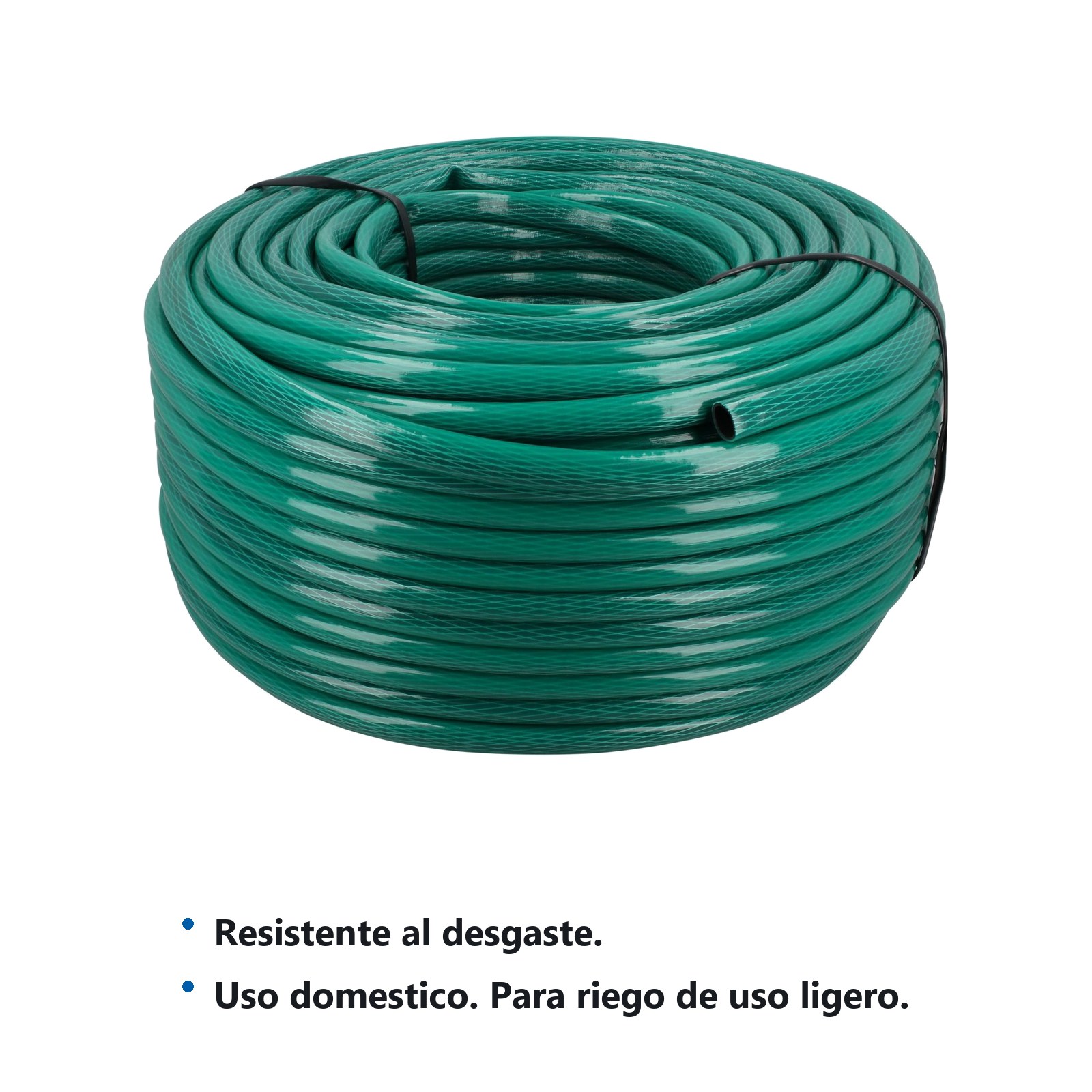 Manguera para jardín tramada con conector plástico 1/2", 100 m Foy - Imagen 2