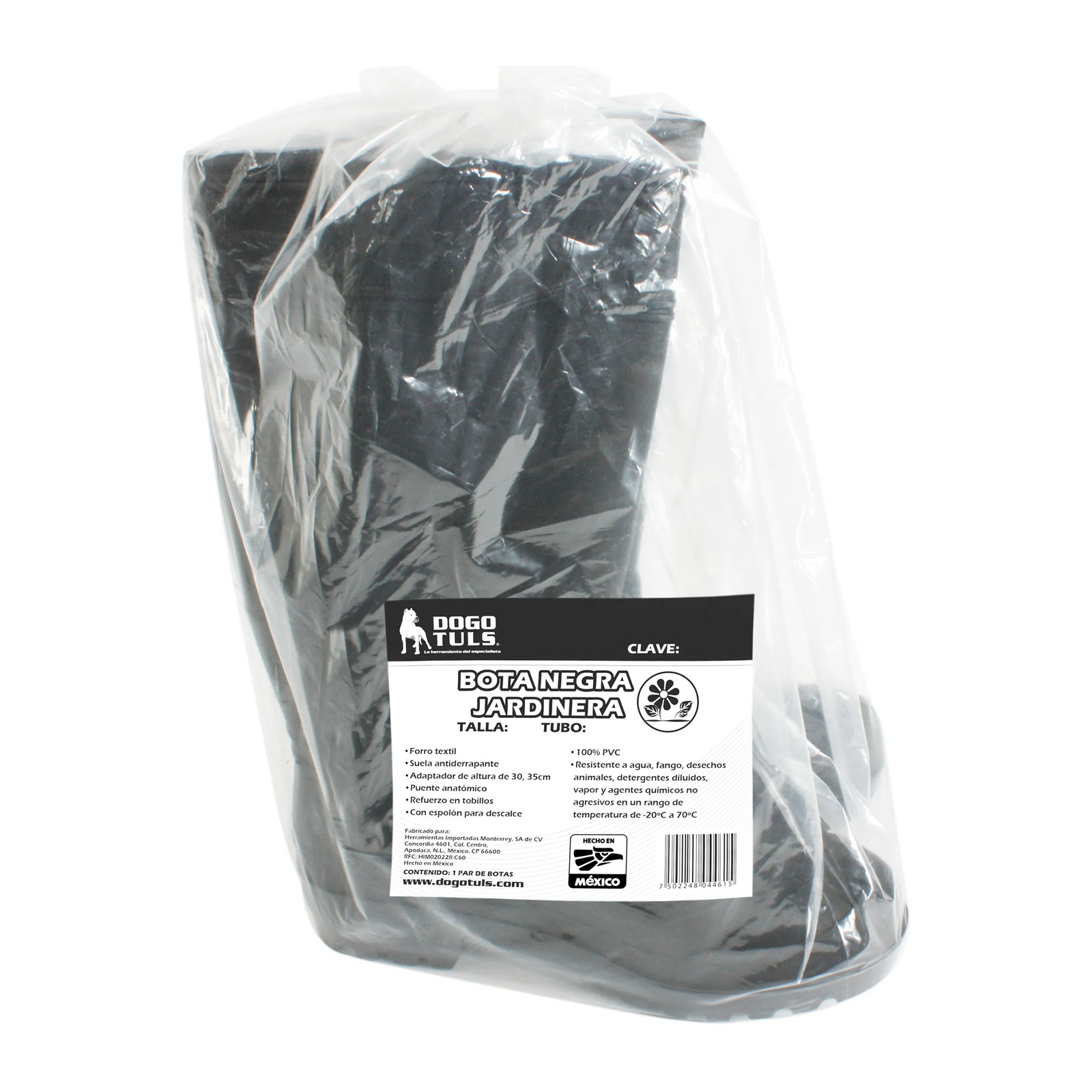 Bota Jardinera Negra de PVC Talla 8 - Imagen 4