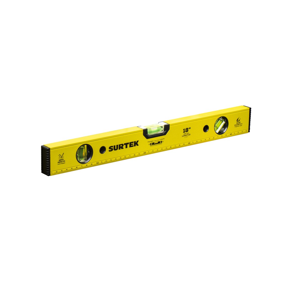 Nivel magnético de aluminio 18" Surtek