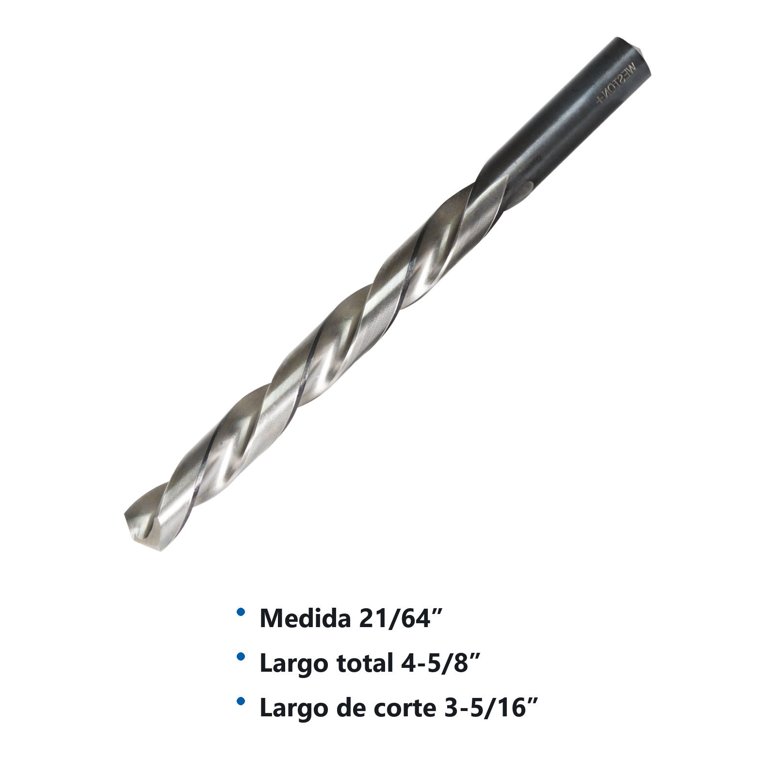 BROCA AAV ZANCO RECTO 21/64" WP BLACK & SILVER (Precio x pieza - Empaque c/6 pzas) - Imagen 3