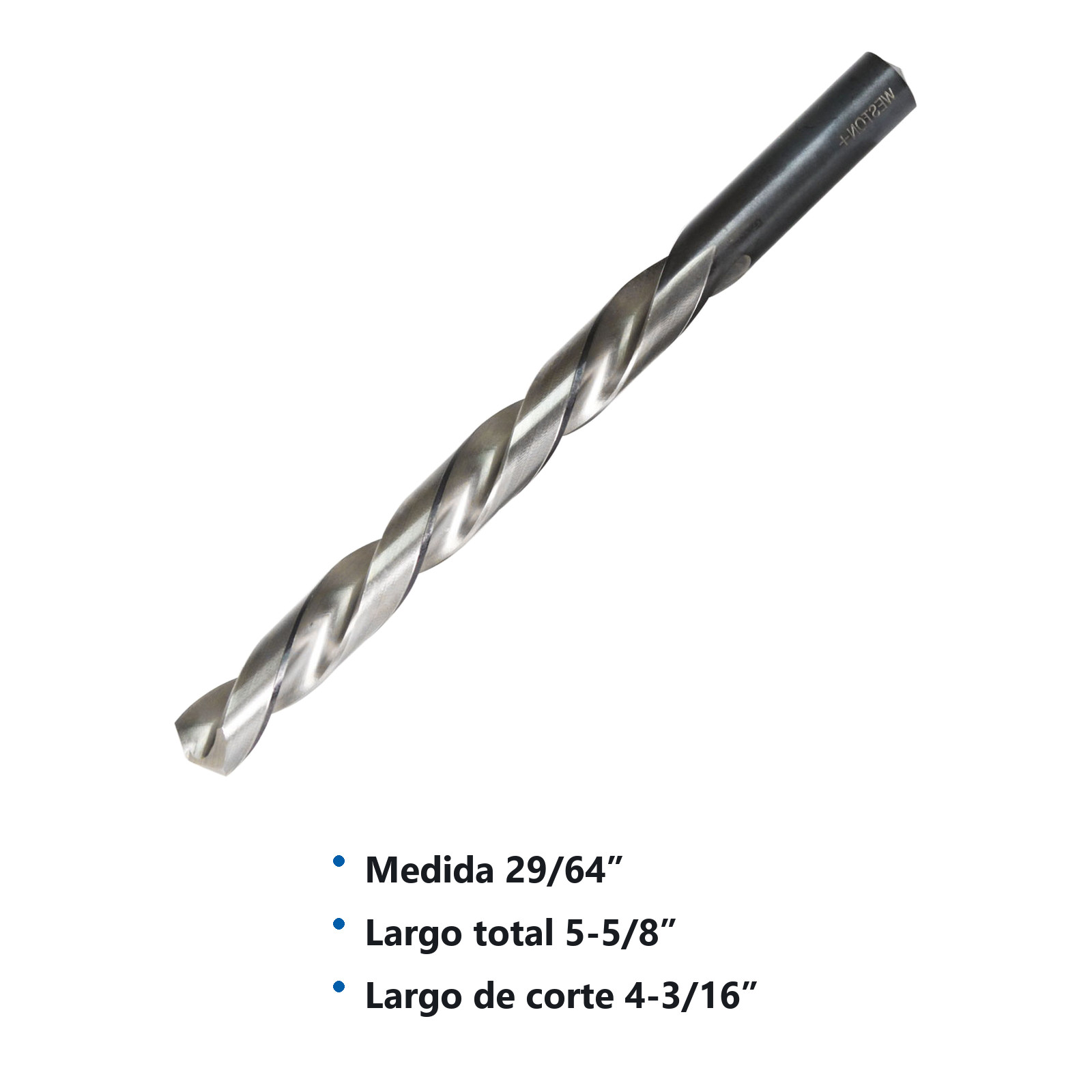 BROCA AAV ZANCO RECTO 29/64" WP BLACK & SILVER (Precio x pieza - Empaque c/6 pzas) - Imagen 3