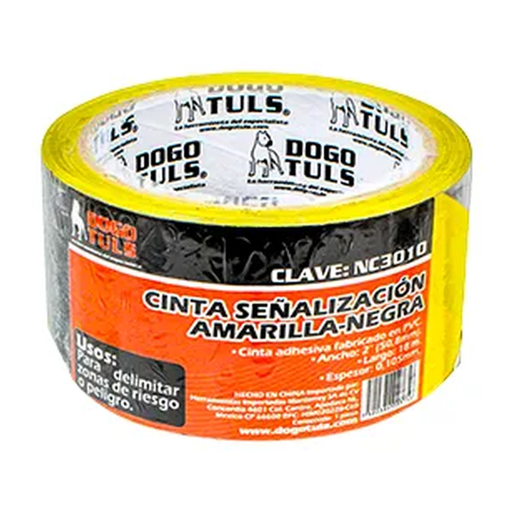 Cinta de Señalización Amarilla-Negra 2" x 18 m - Imagen 2