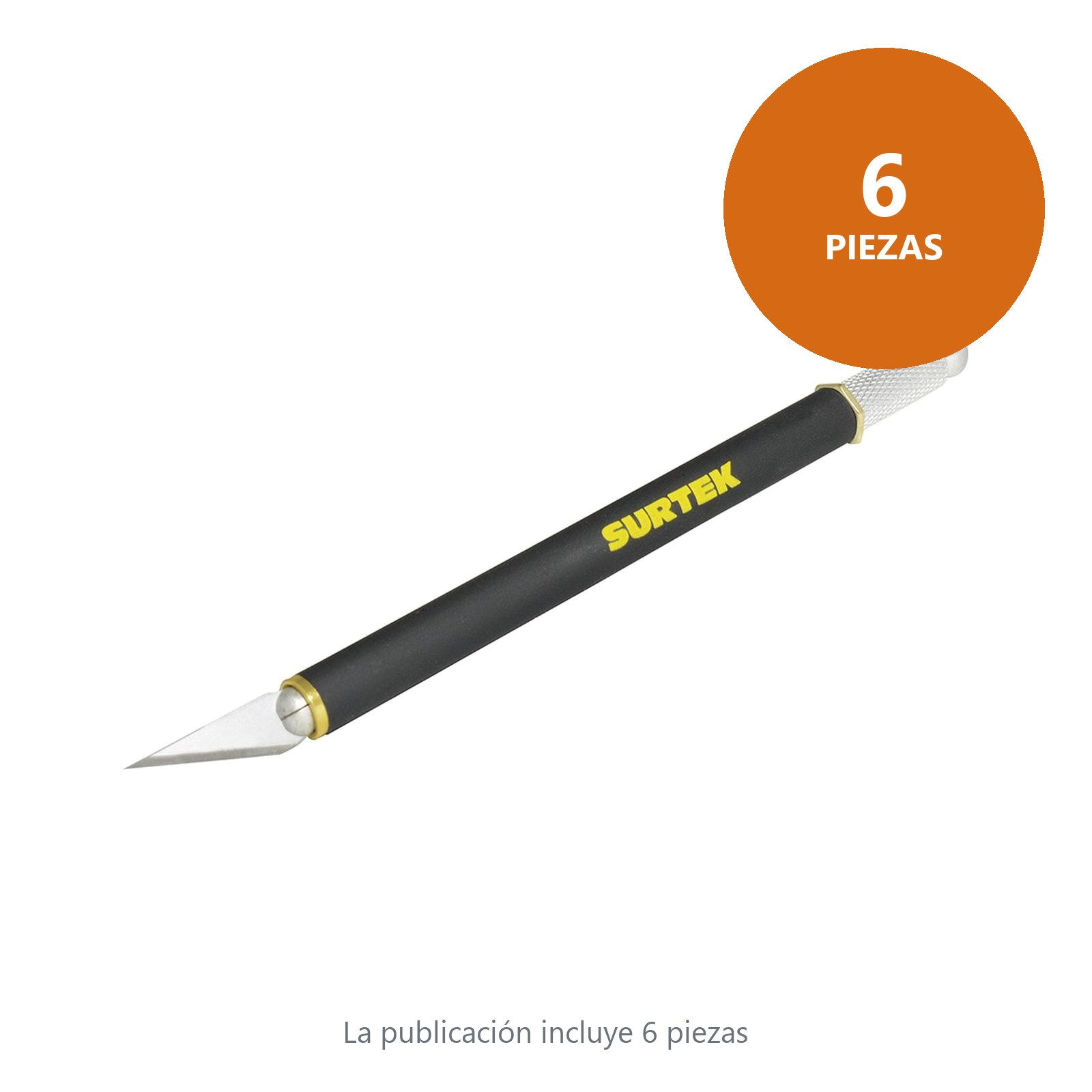 Exacto de metal con recubrimiento grip de 6" Surtek - Imagen 3