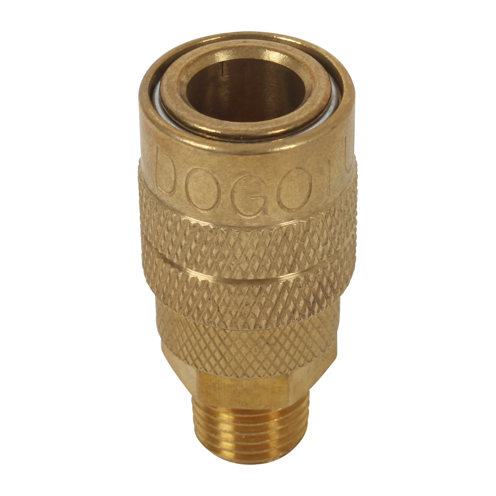 CONEXIÓN RÁPIDA TIPO MACHO COLOR LATÓN MEDIDA 1/4" NPT MARCA DOGOTULS