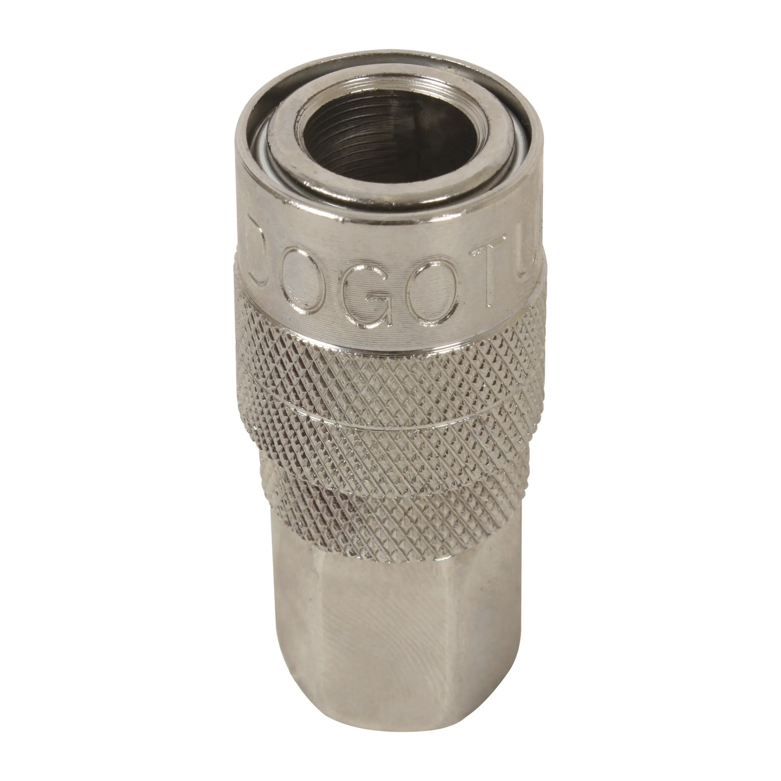 CONEXIÓN RÁPIDA TIPO HEMBRA COLOR ACERO MEDIDA 1/4" NPT MARCA DOGOTULS