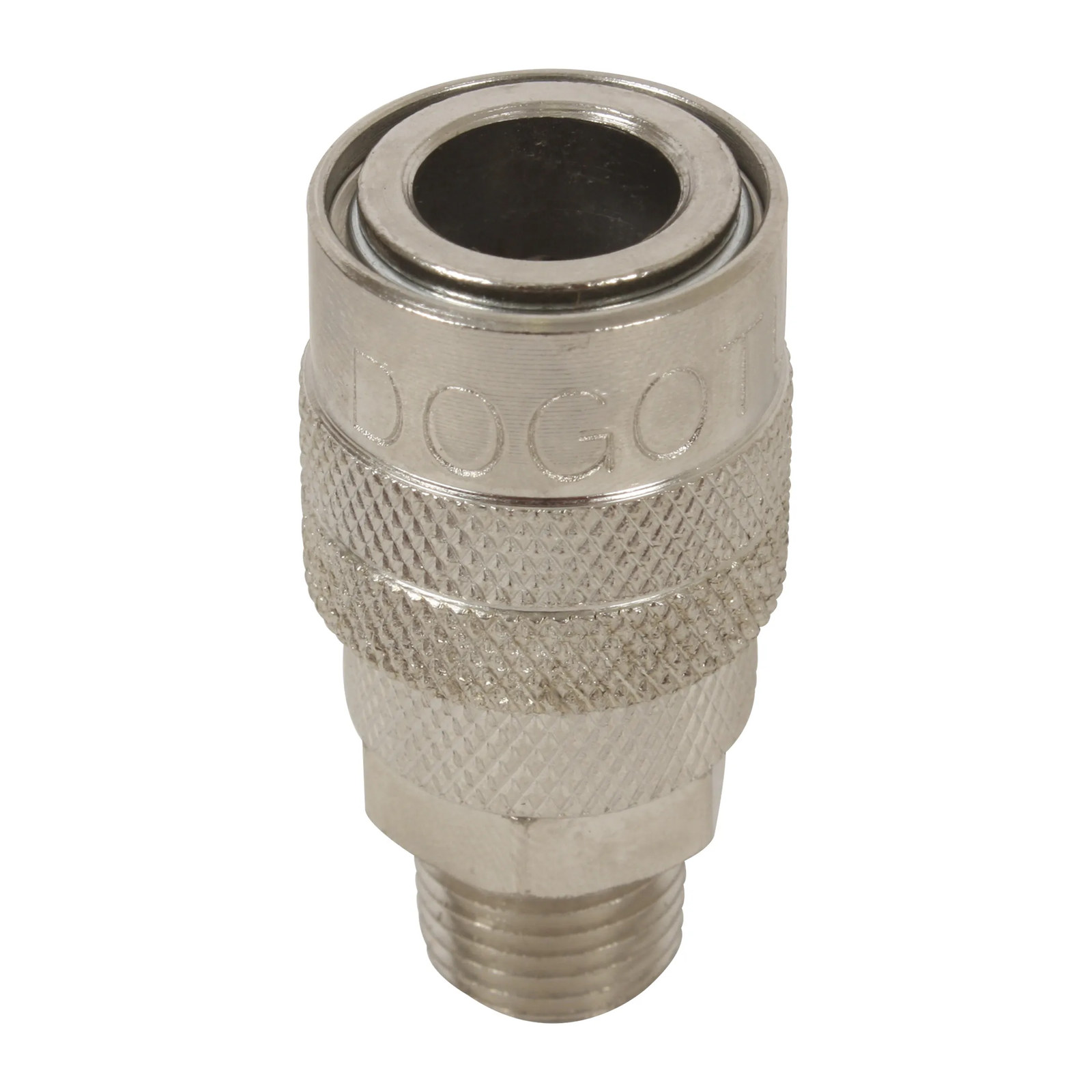 CONEXIÓN RÁPIDA TIPO MACHO COLOR ACERO MEDIDA 1/4" NPT MARCA DOGOTULS
