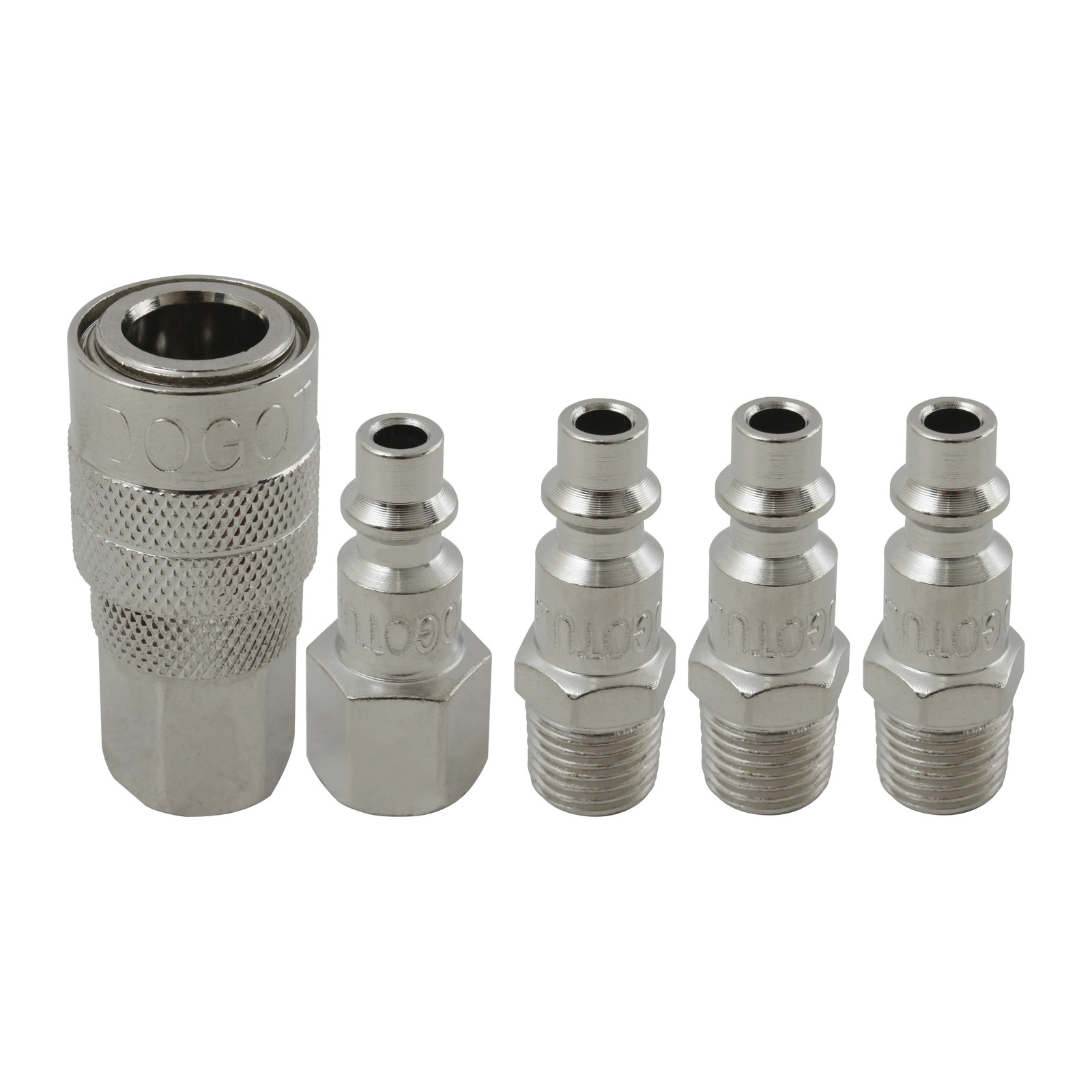 Juego de Conexión Acero 1/4" NPT 5 pzas - Paquete 5 Piezas