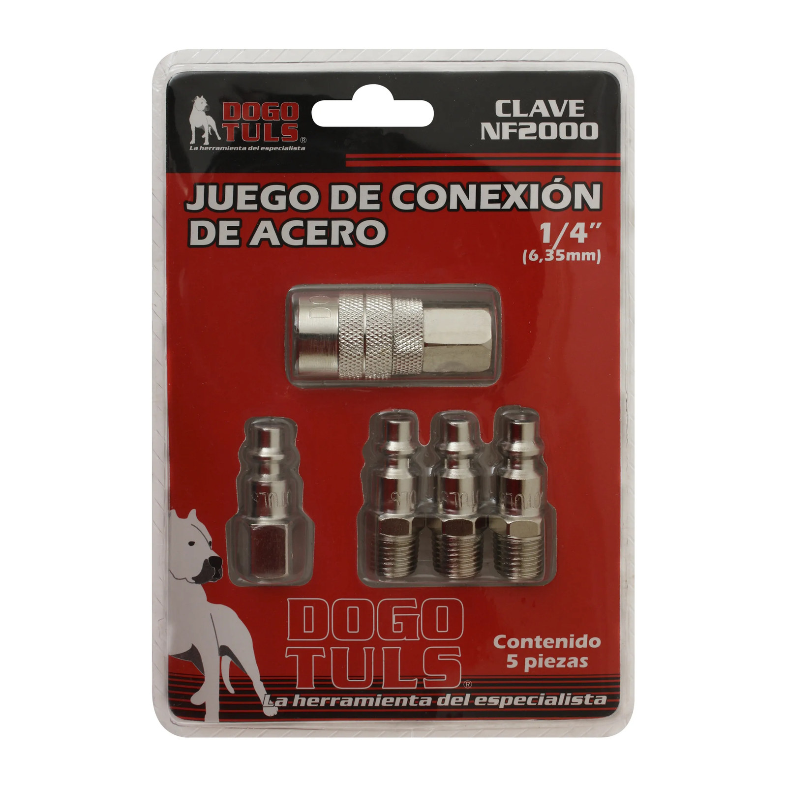 Juego de Conexión Acero 1/4" NPT 5 pzas - Imagen 3