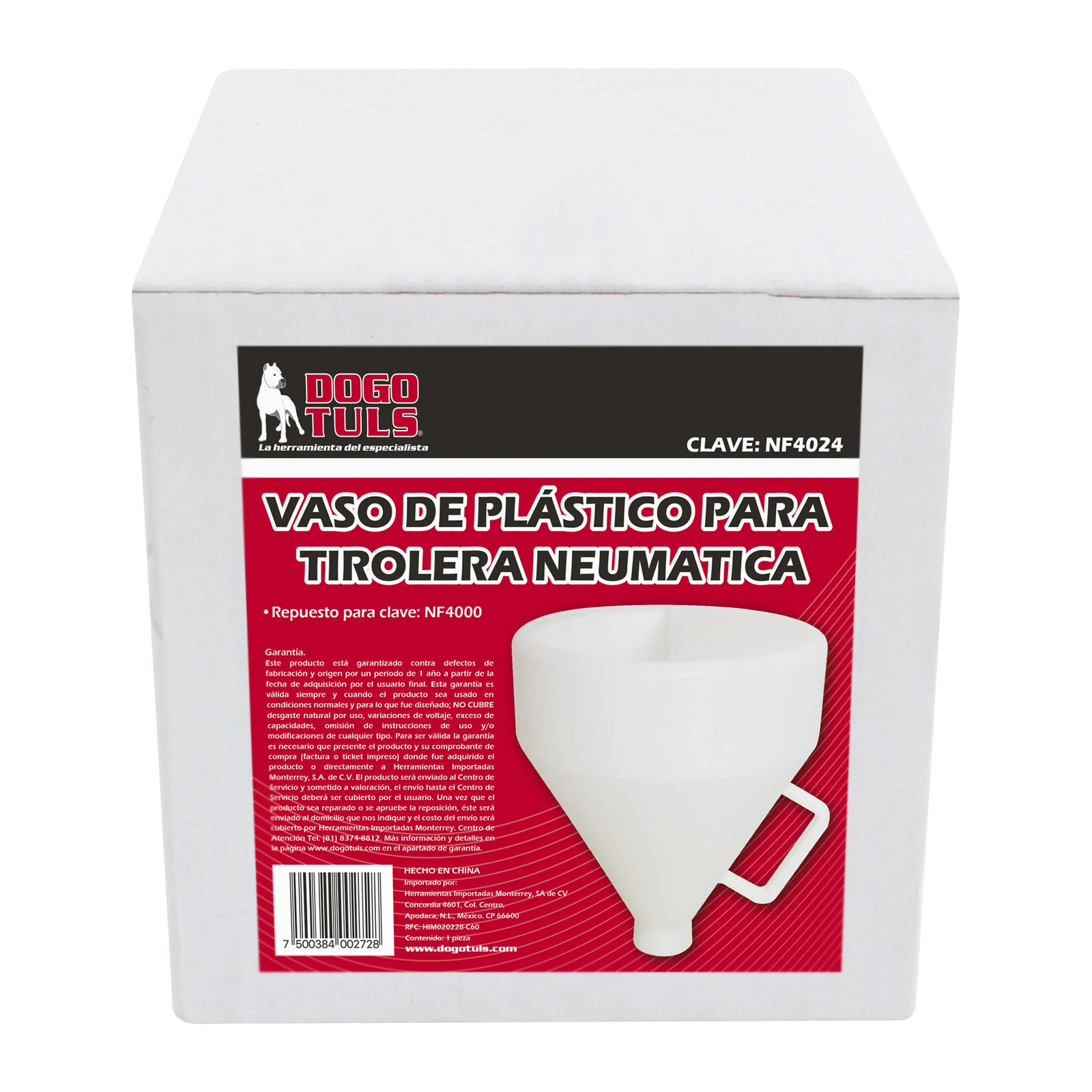 Vaso Plástico para Tirolesa Neumática - Imagen 2