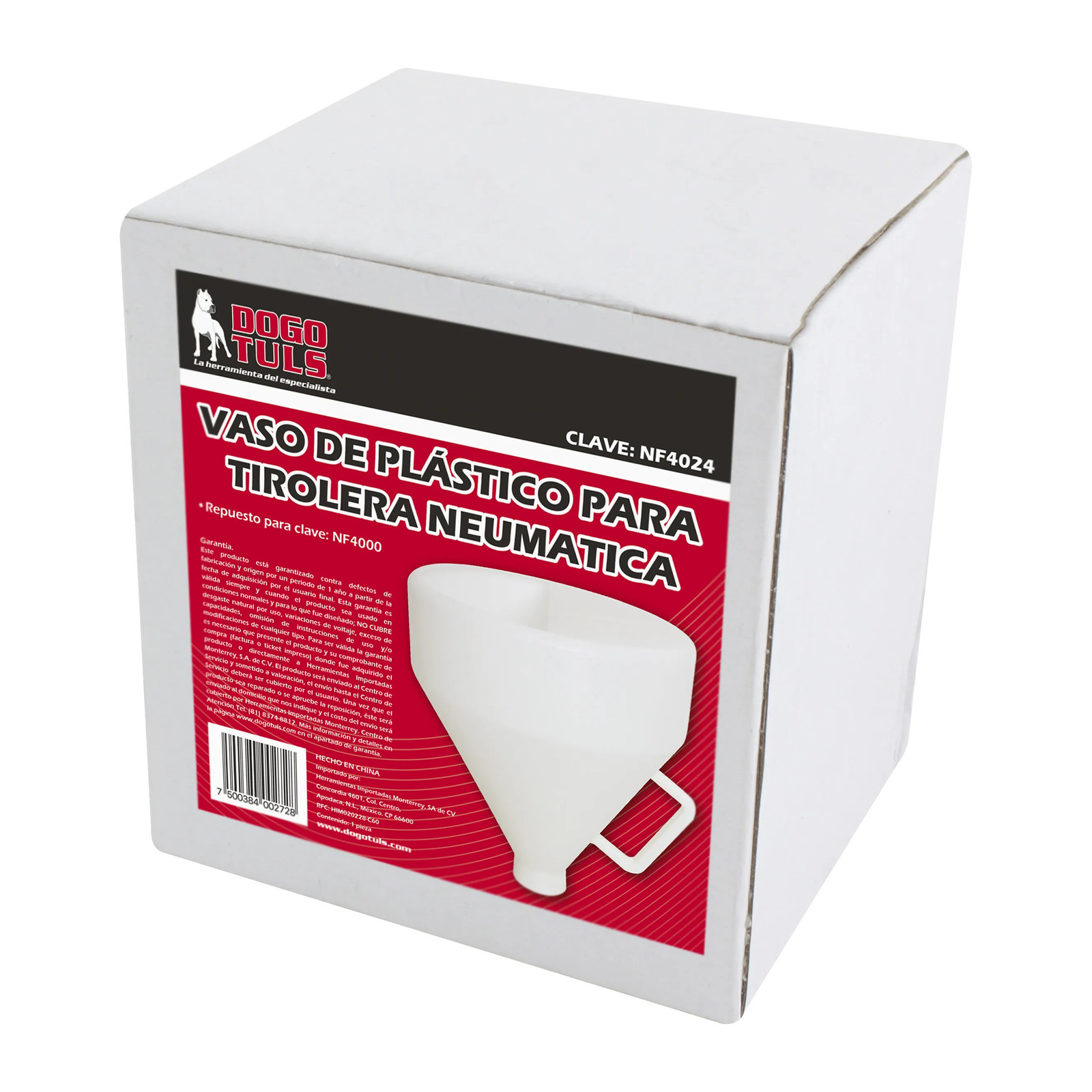 Vaso Plástico para Tirolesa Neumática - Imagen 3