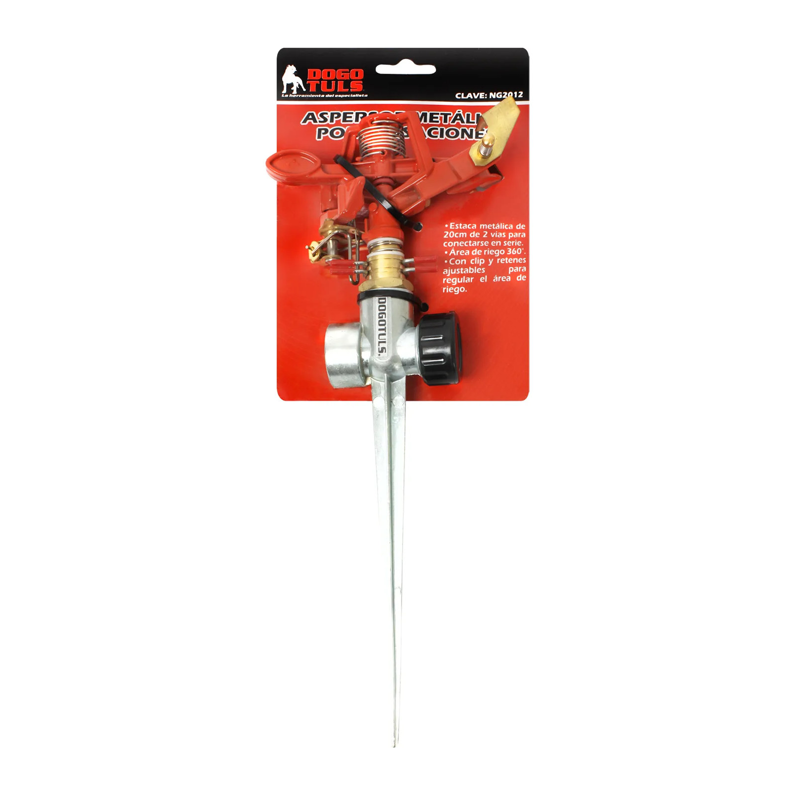 Aspersor Metálico 2 Vías Regulable 360° - Imagen 3