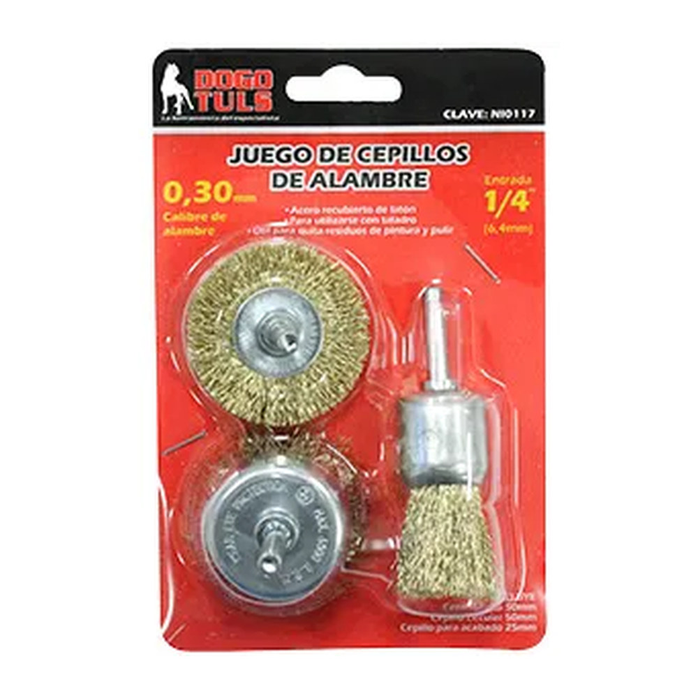 Juego de Cepillos de Alambre Latón 3 pzs - Imagen 4