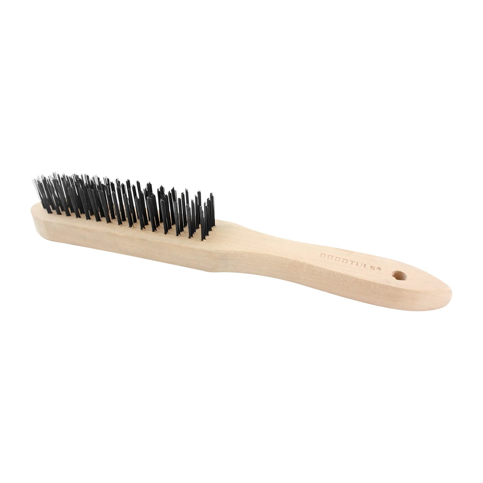 Cepillo de Alambre con Mango de Madera 4x15 Acero - Paquete 12 Piezas
