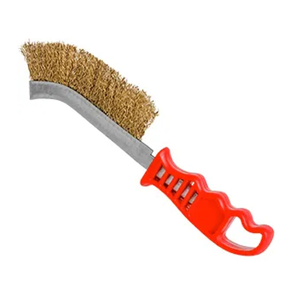 Cepillo de Alambre con Mango de Plástico 0.30 mm Latón - Paquete 12 Piezas
