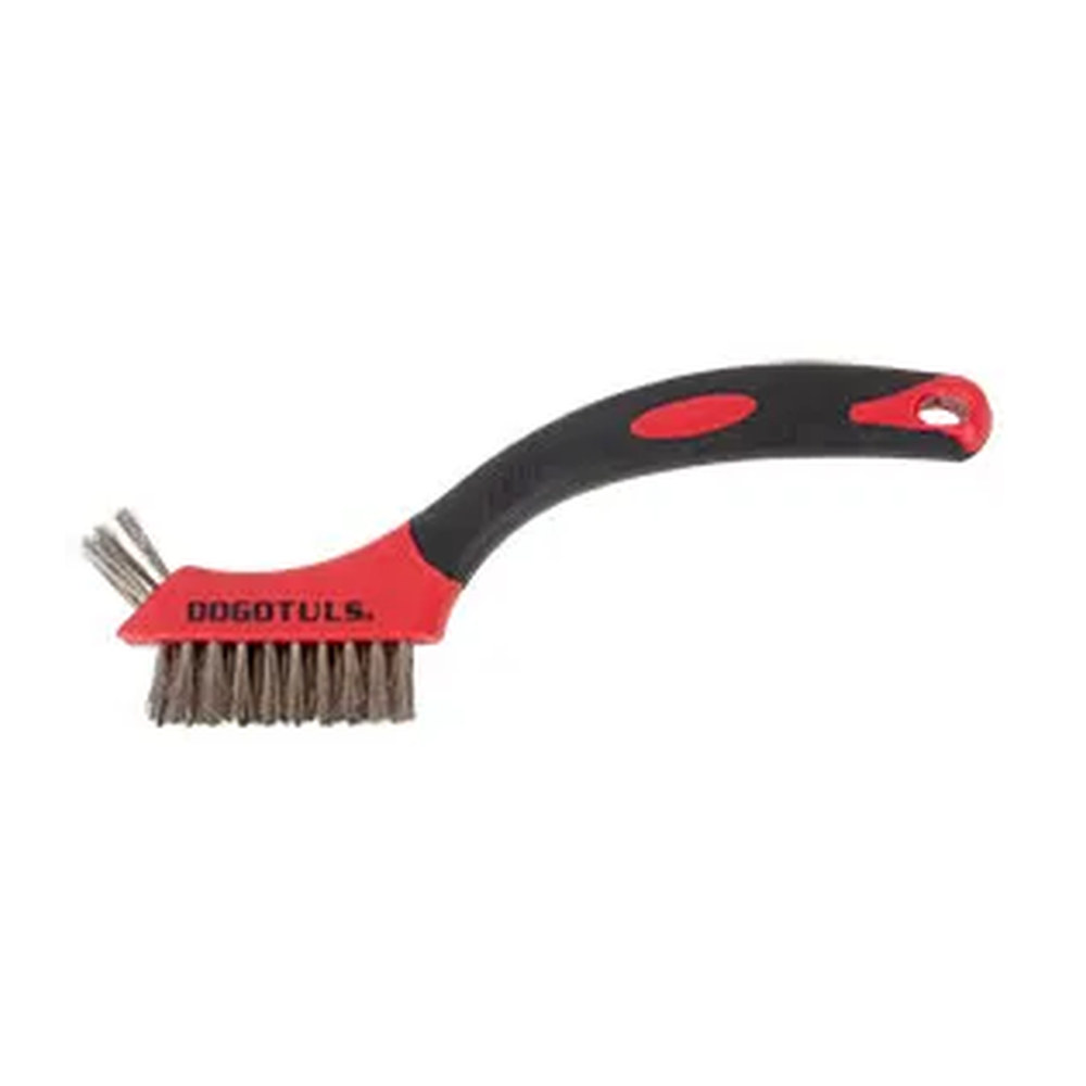 Mini Cepillo con Mango de Plástico 10x3 Inoxidable Frontal - Paquete 12 Piezas