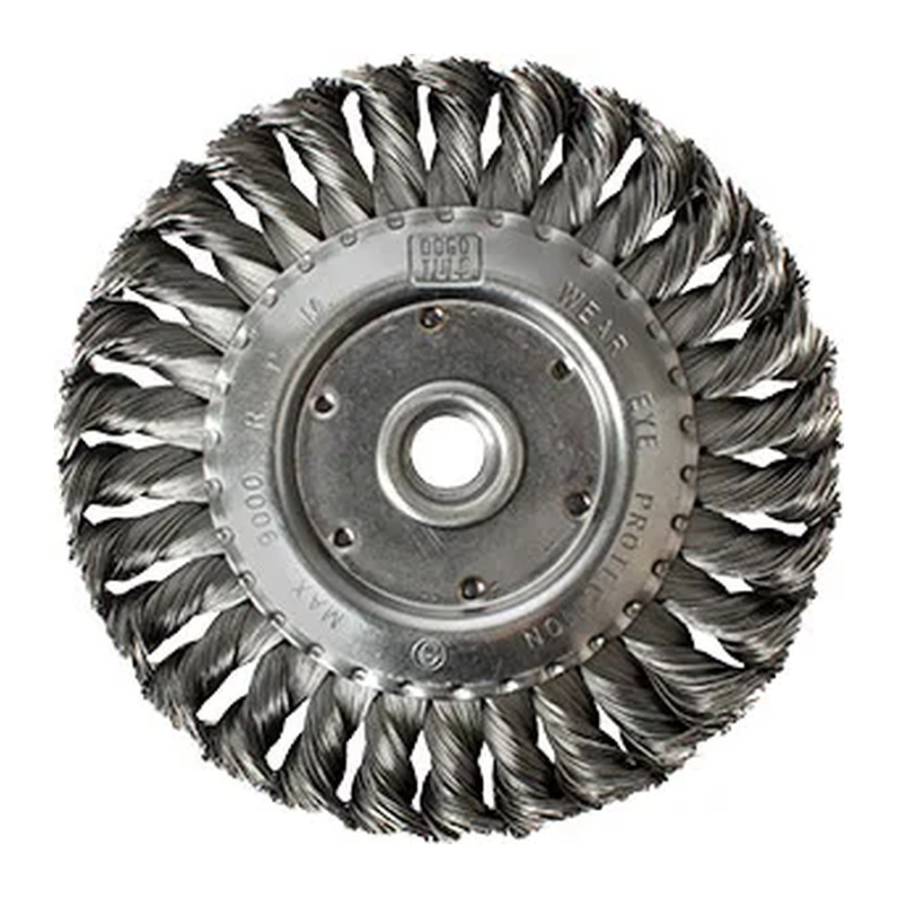 Carda Circular 6" Trenzado Entrada 5/8" - Paquete 4 Piezas