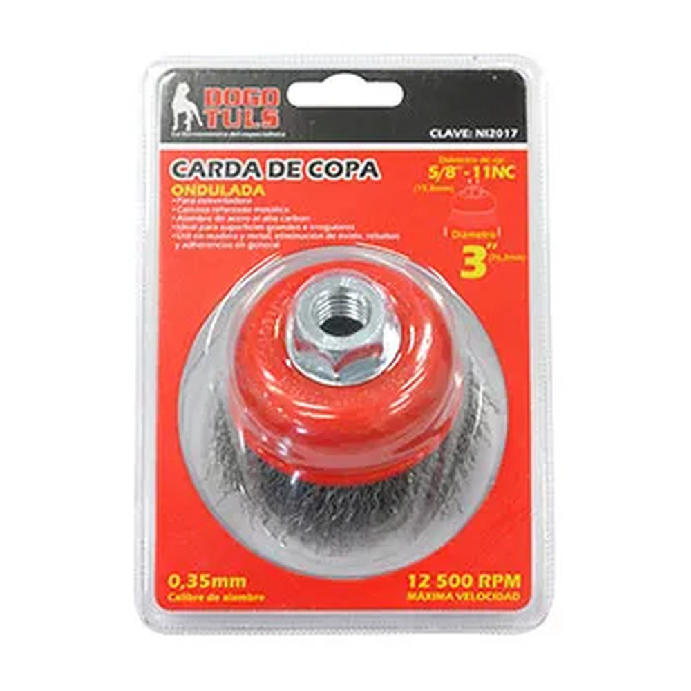 Carda de Copa 3" Ondulado Entrada 5/8"-11NC - Imagen 3