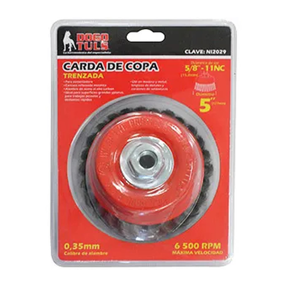 Carda de Copa Trenzada 5" Entrada 5/8"-11NC - Imagen 3