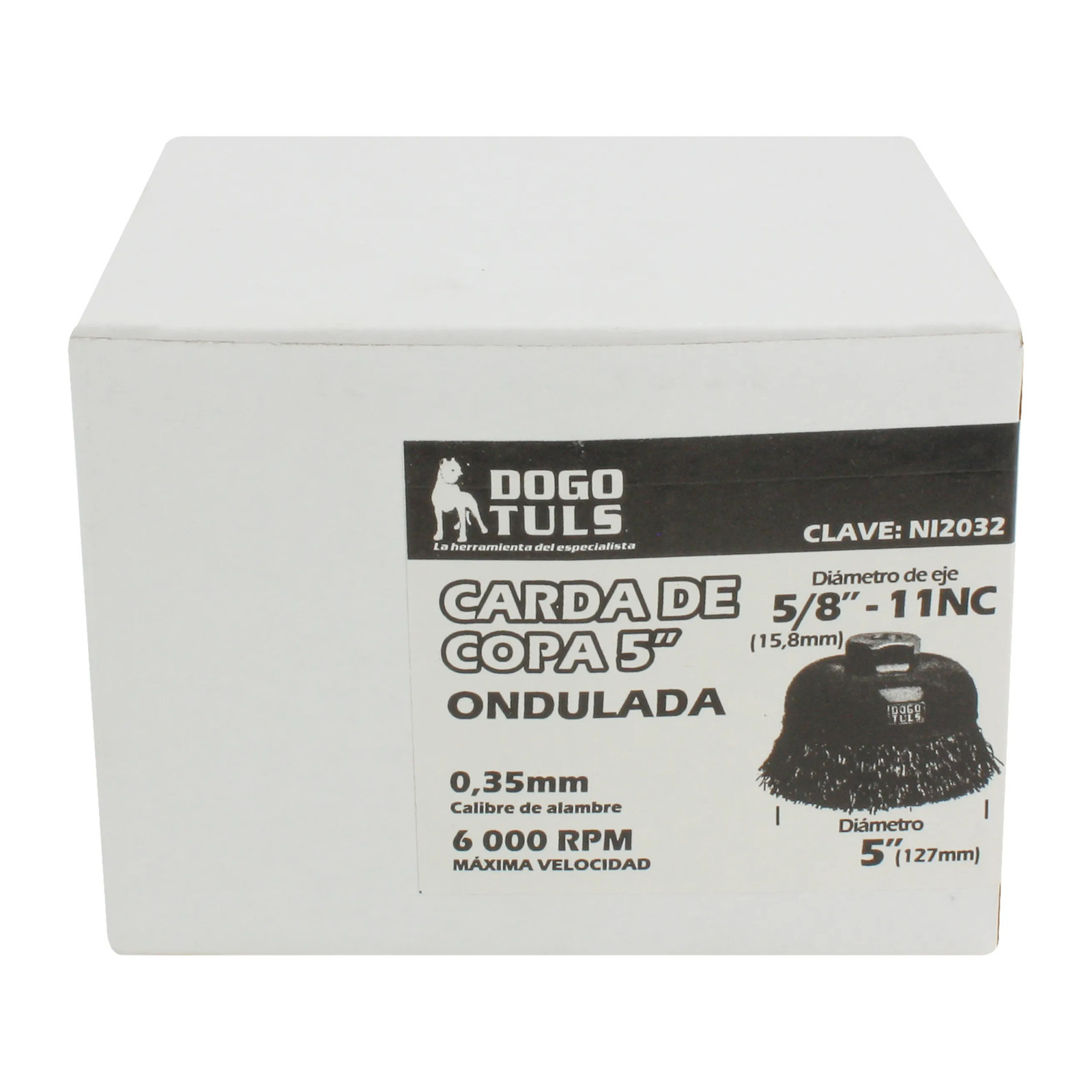 Carda de Copa Ondulada 5" Entrada 5/8" - Imagen 3