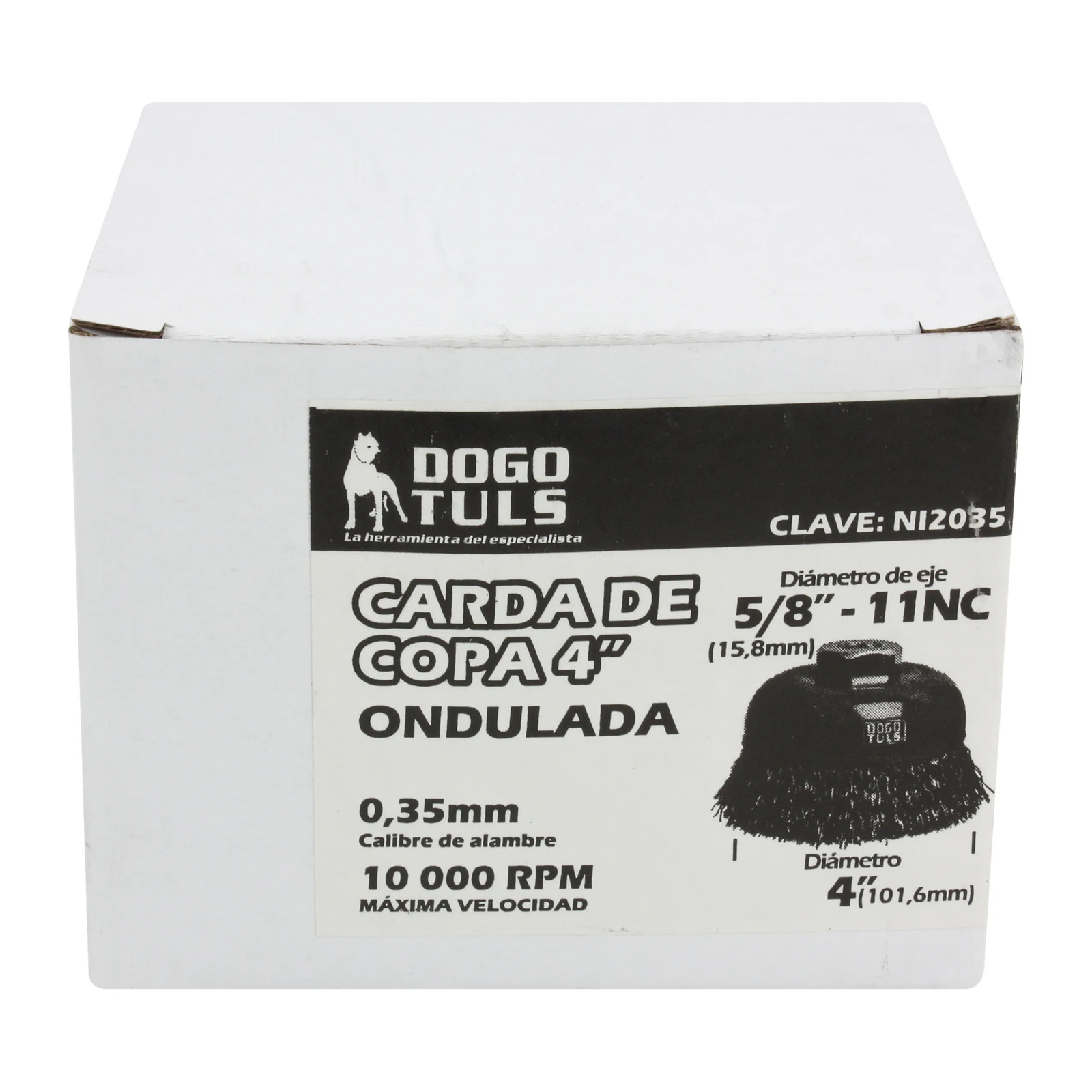 Carda de Copa Ondulada 4" Entrada 5/8" - Imagen 3
