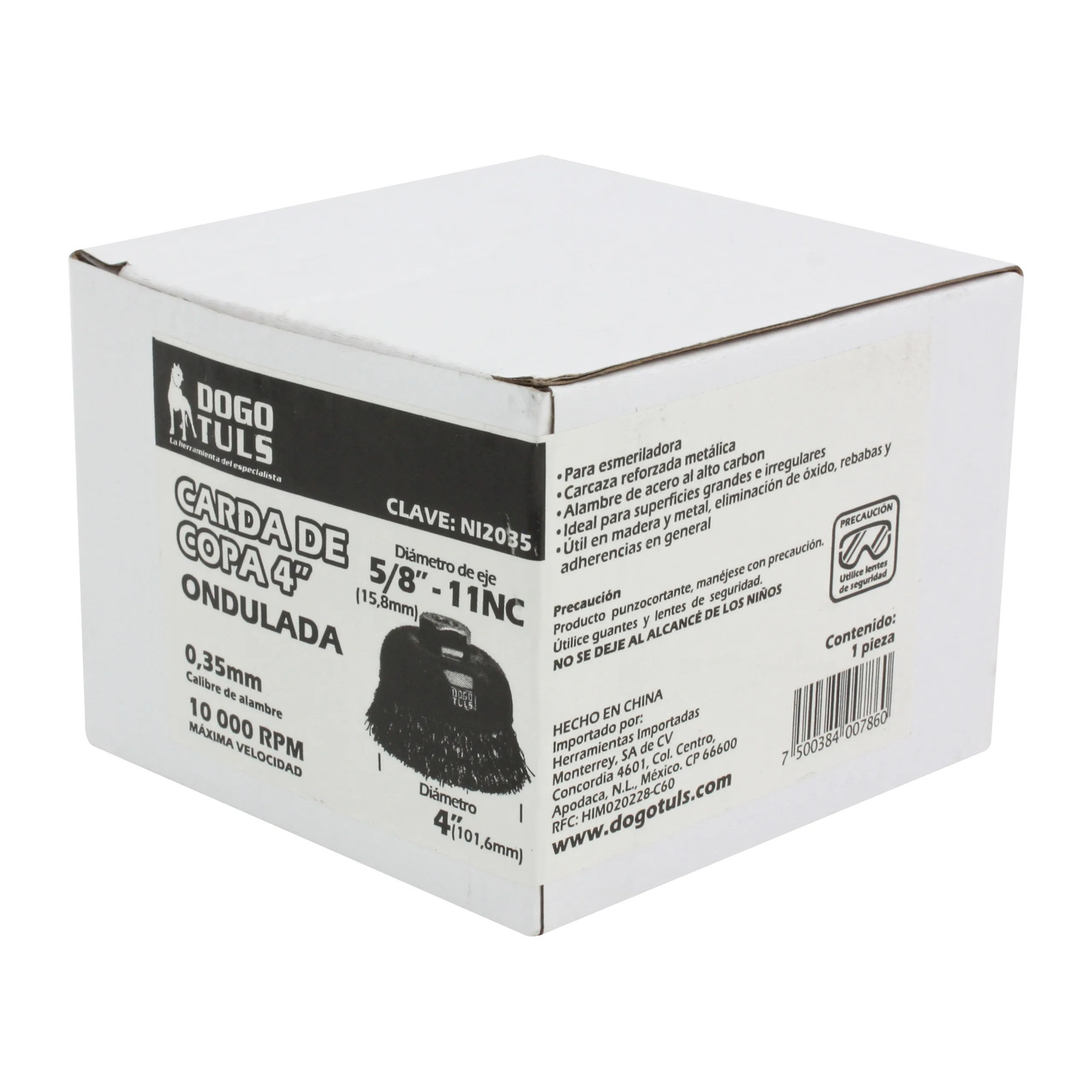 Carda de Copa Ondulada 4" Entrada 5/8" - Imagen 4