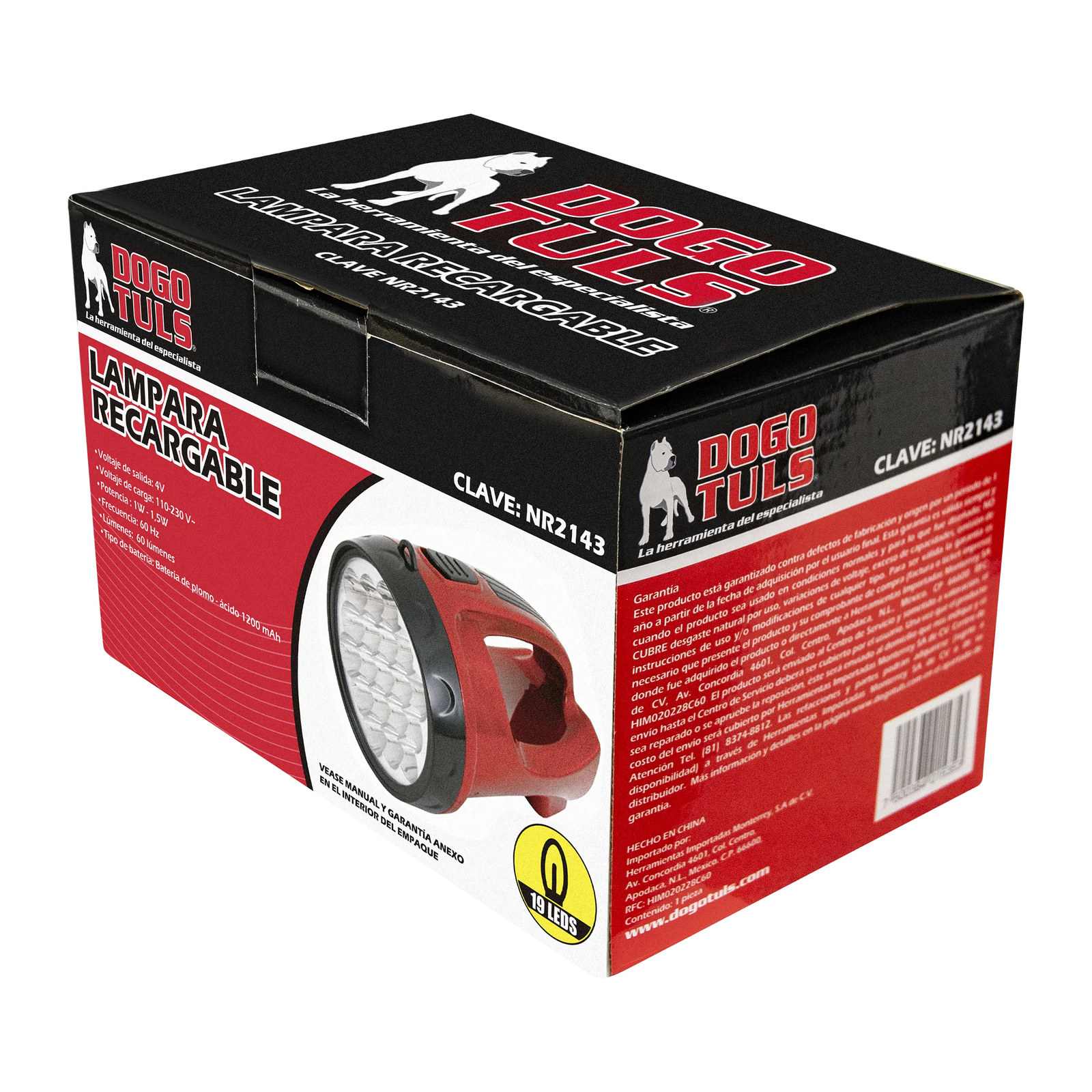 Lámpara Recargable 19 LED 110 V ABS 60 lm - Imagen 2
