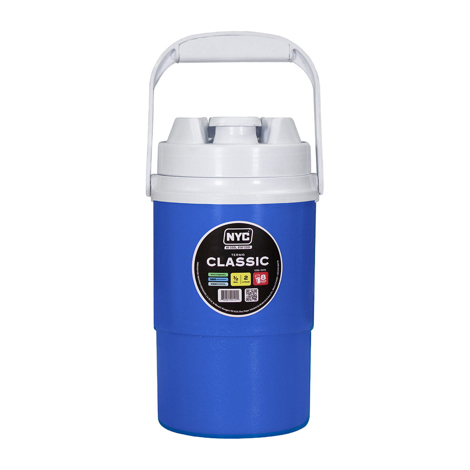 TERMO NYC CLASSIC 1/2 GALONES AZUL (2 LITROS)