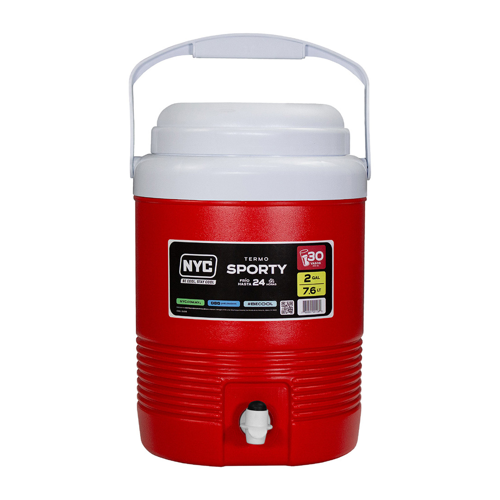 TERMO NYC SPORTY 2 GALONES ROJO