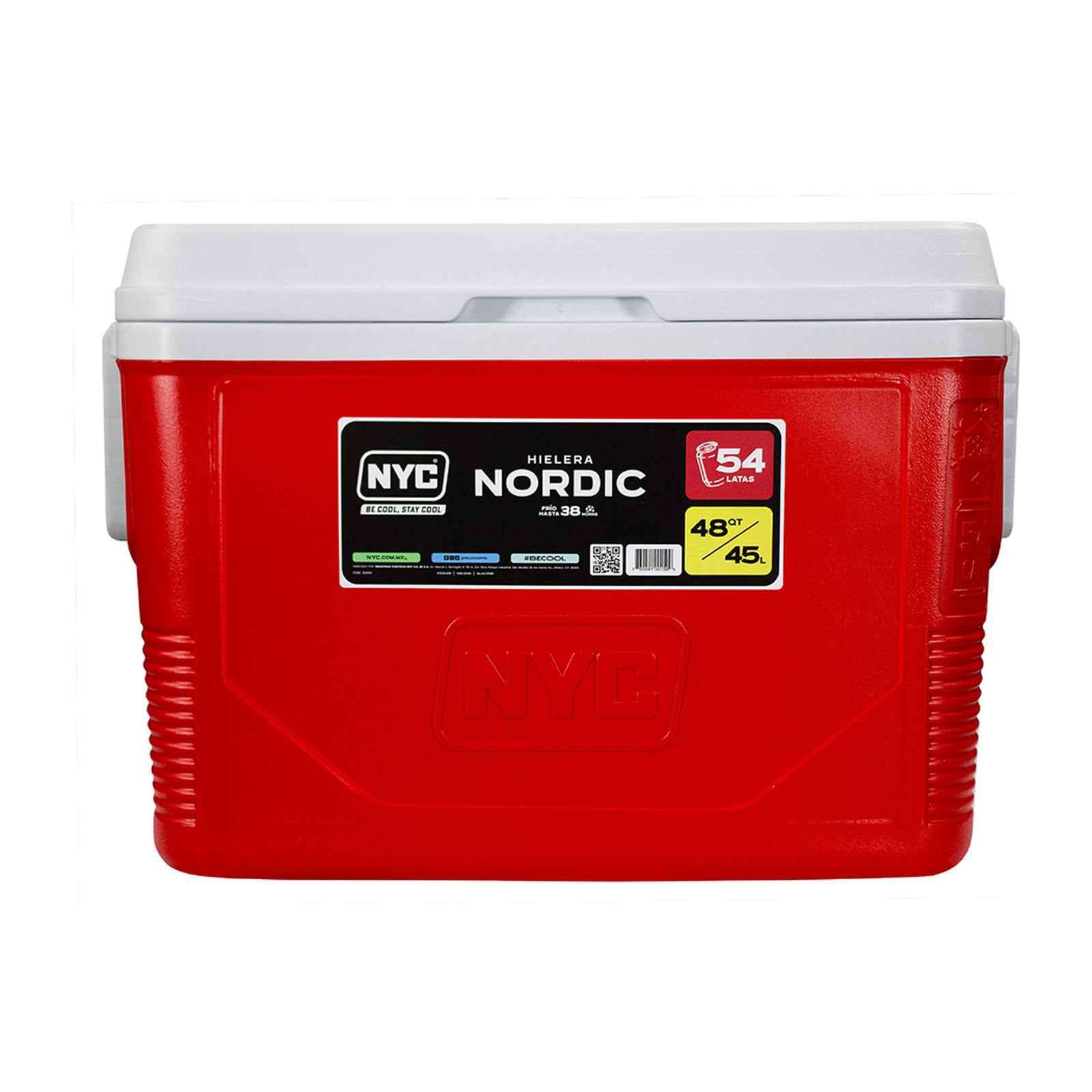 HIELERA NYC NORDIC 48 QTS. ROJO
