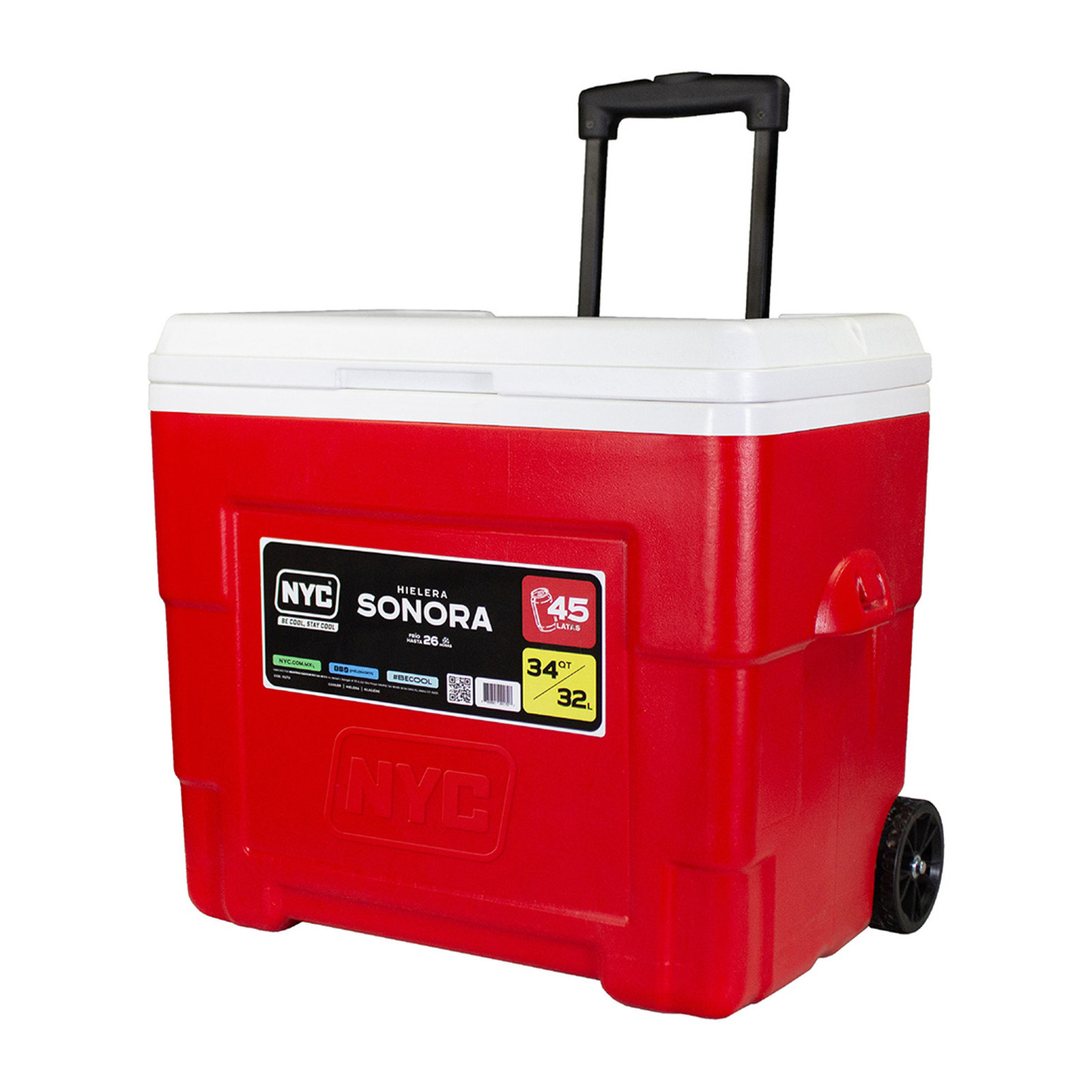 HIELERA NYC SONORA 34 QTS ROJO