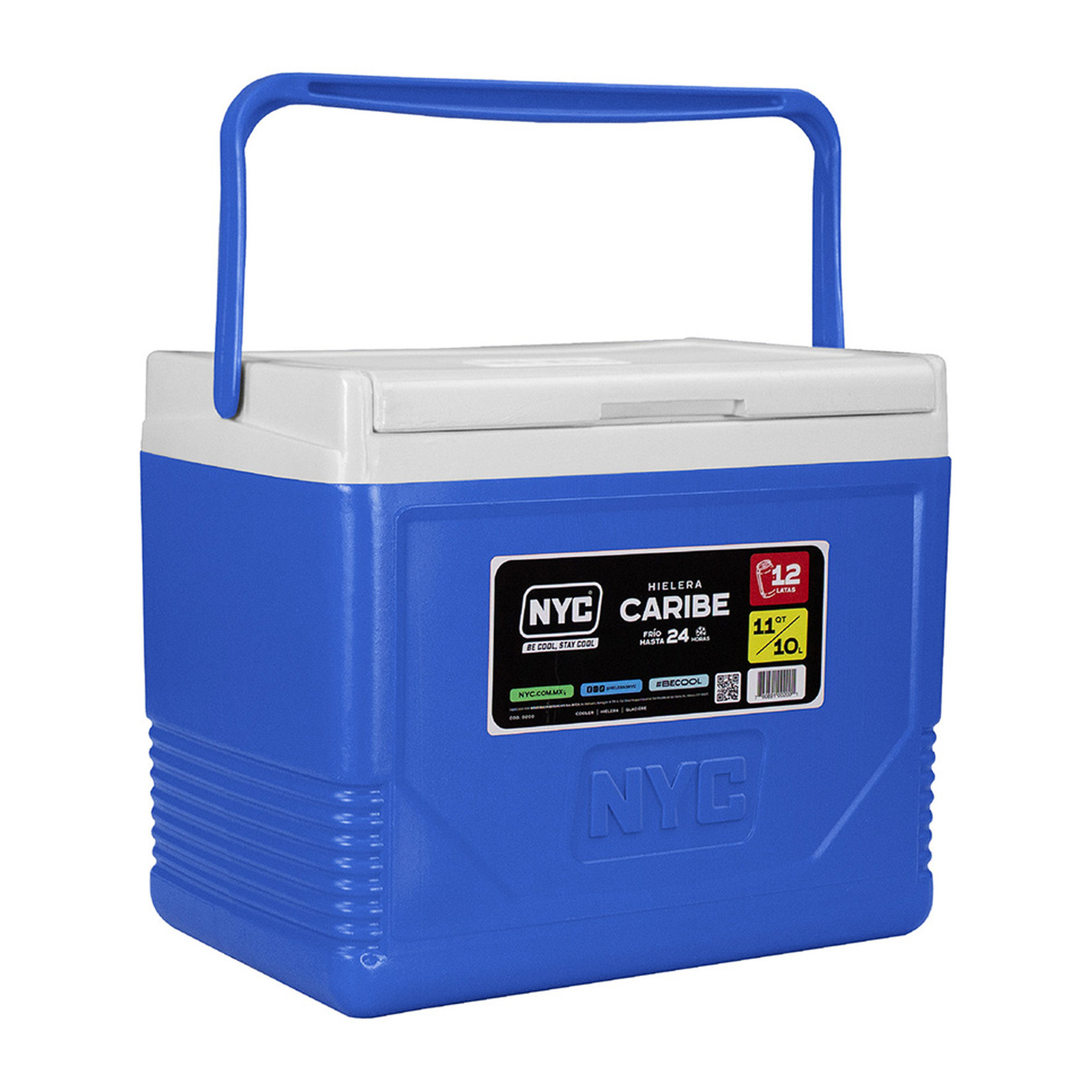 HIELERA NYC CARIBE 11 QTS AZUL