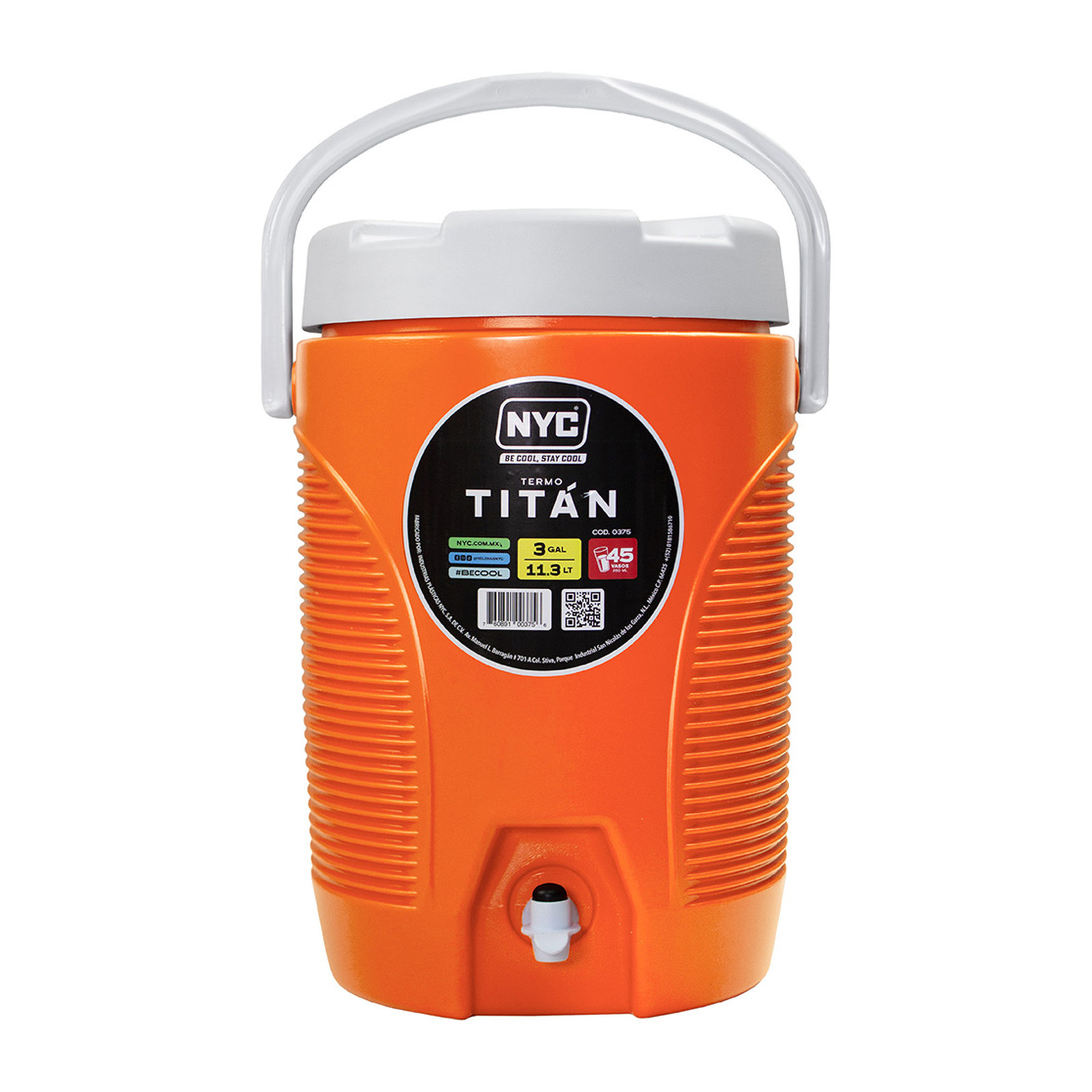 TERMO NYC TITAN 3 GALONES NARANJA